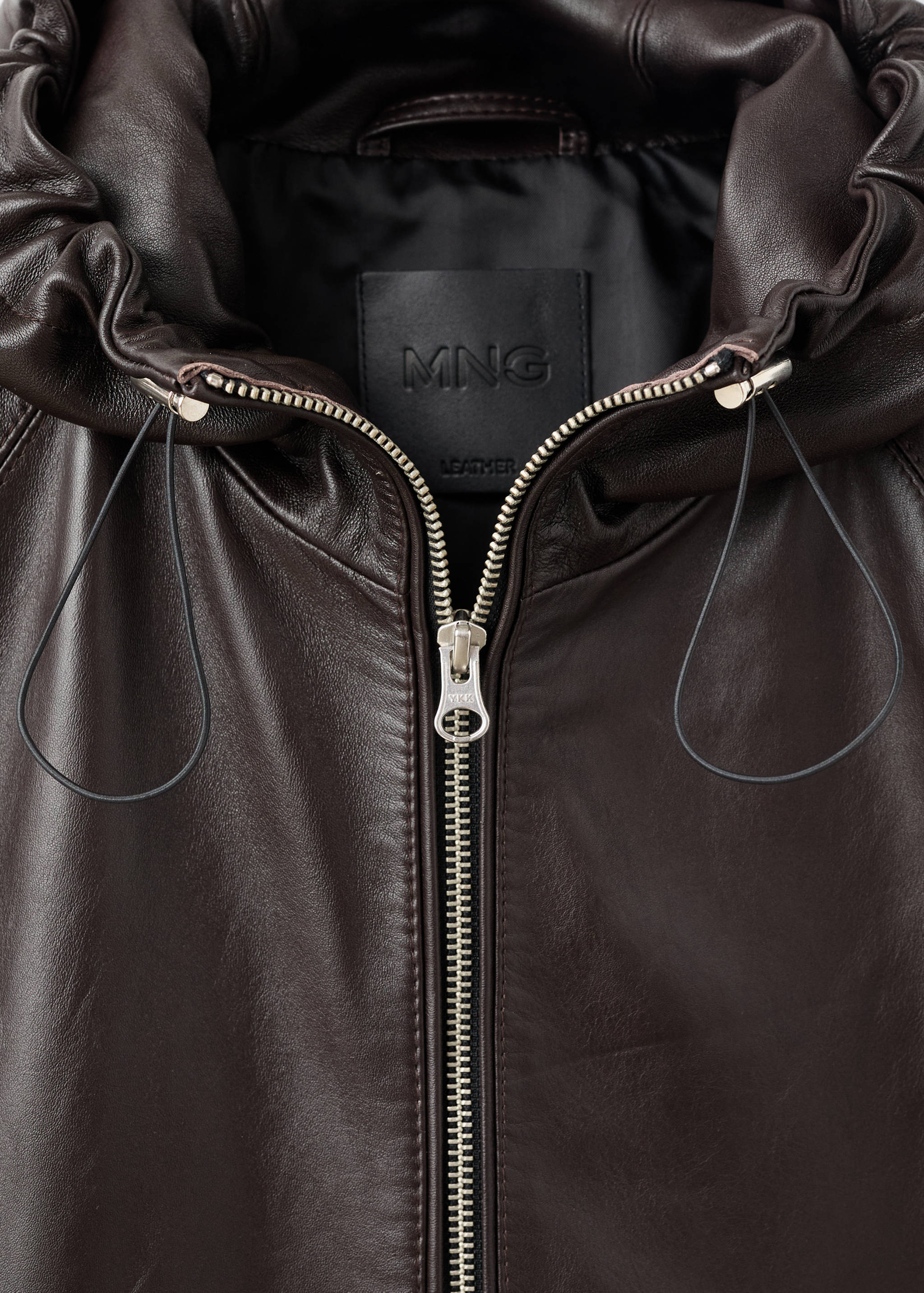 100% leather jacket with hood - Details of the article 8