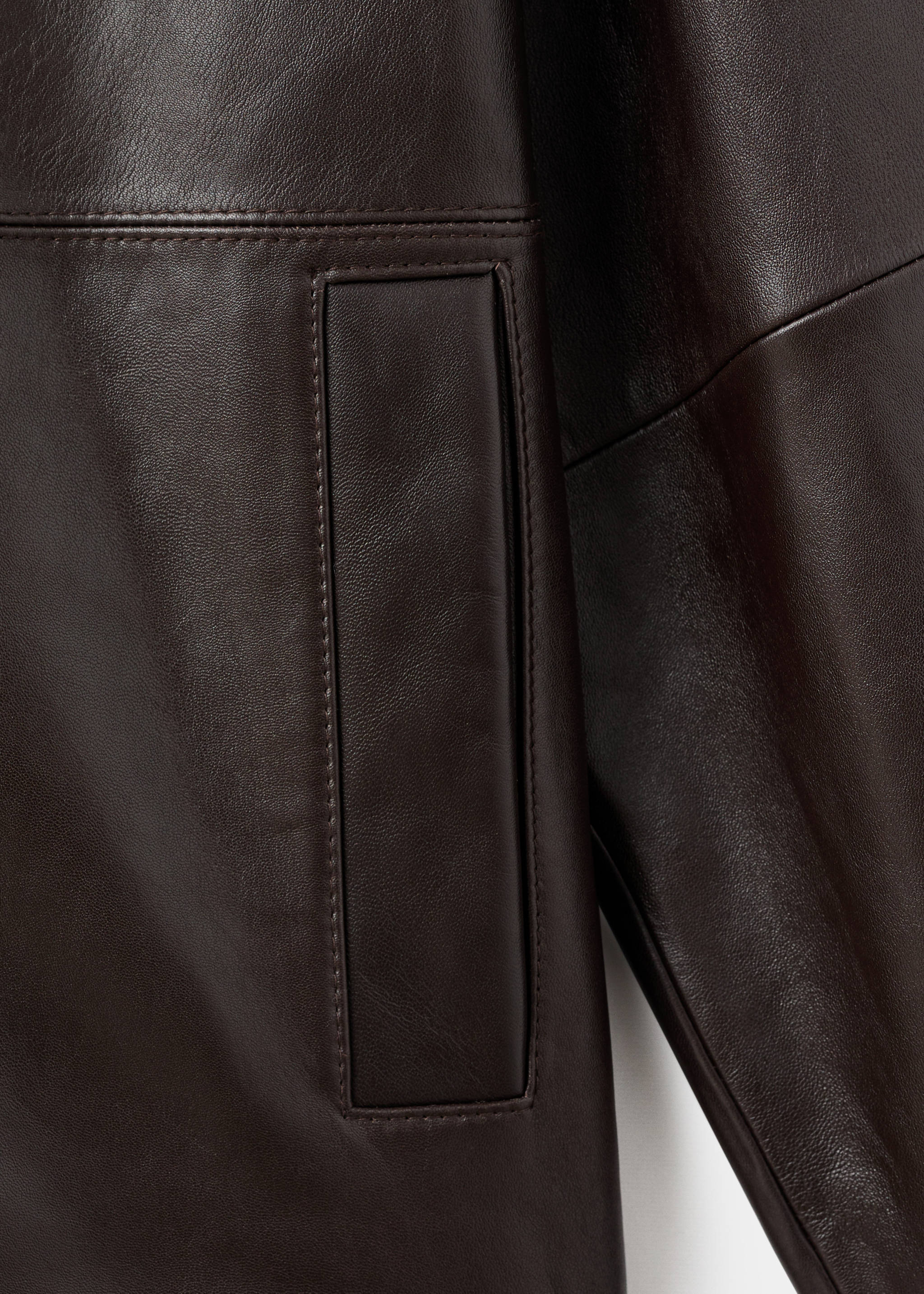 100% leather jacket with hood - Details of the article 0