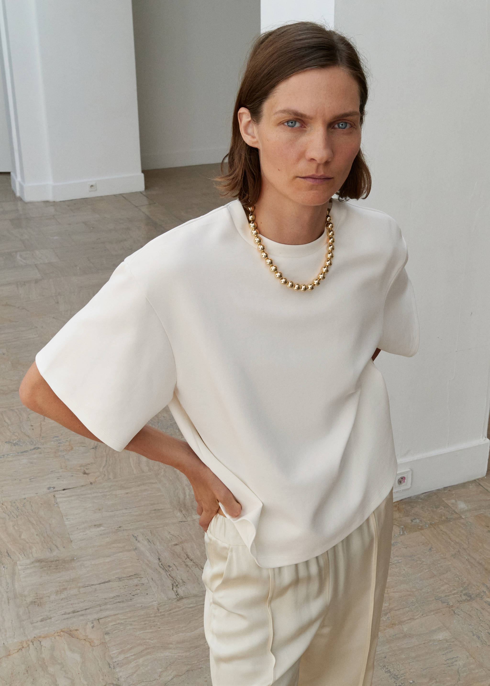 Bomullströja med stor passform - Allmän bild