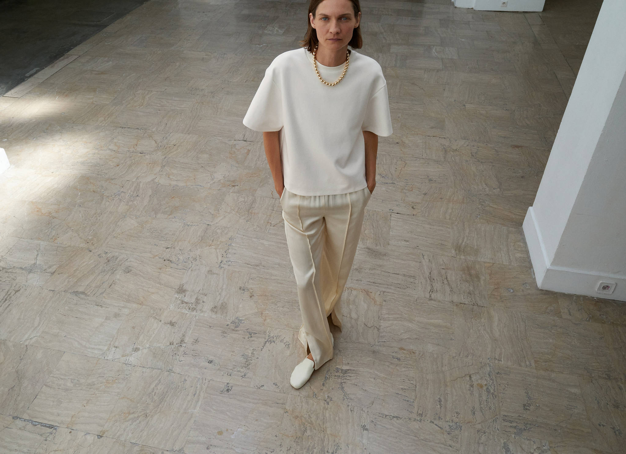 Oversized cotton t-shirt - Panoramic plane