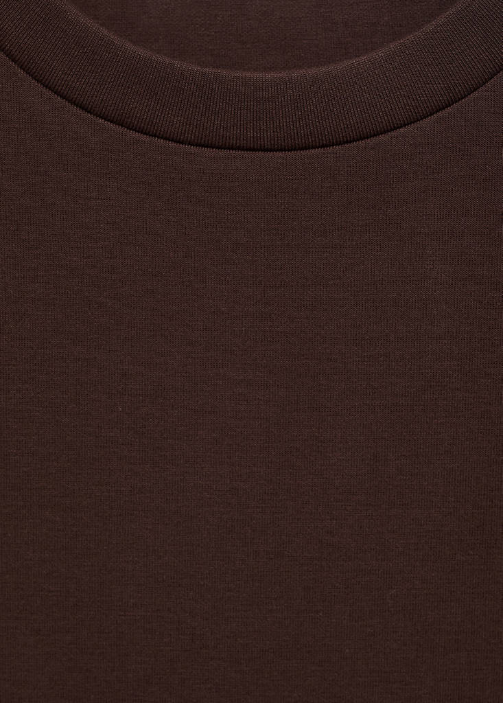 Oversized cotton t-shirt — Brown