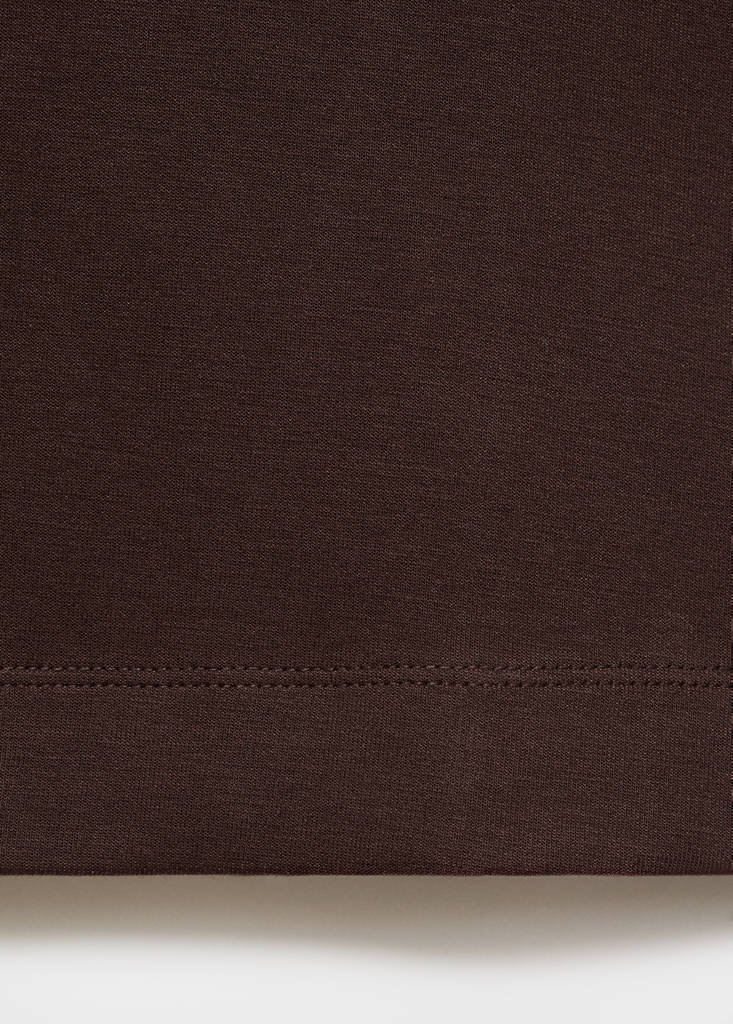 Oversized cotton t-shirt — Brown
