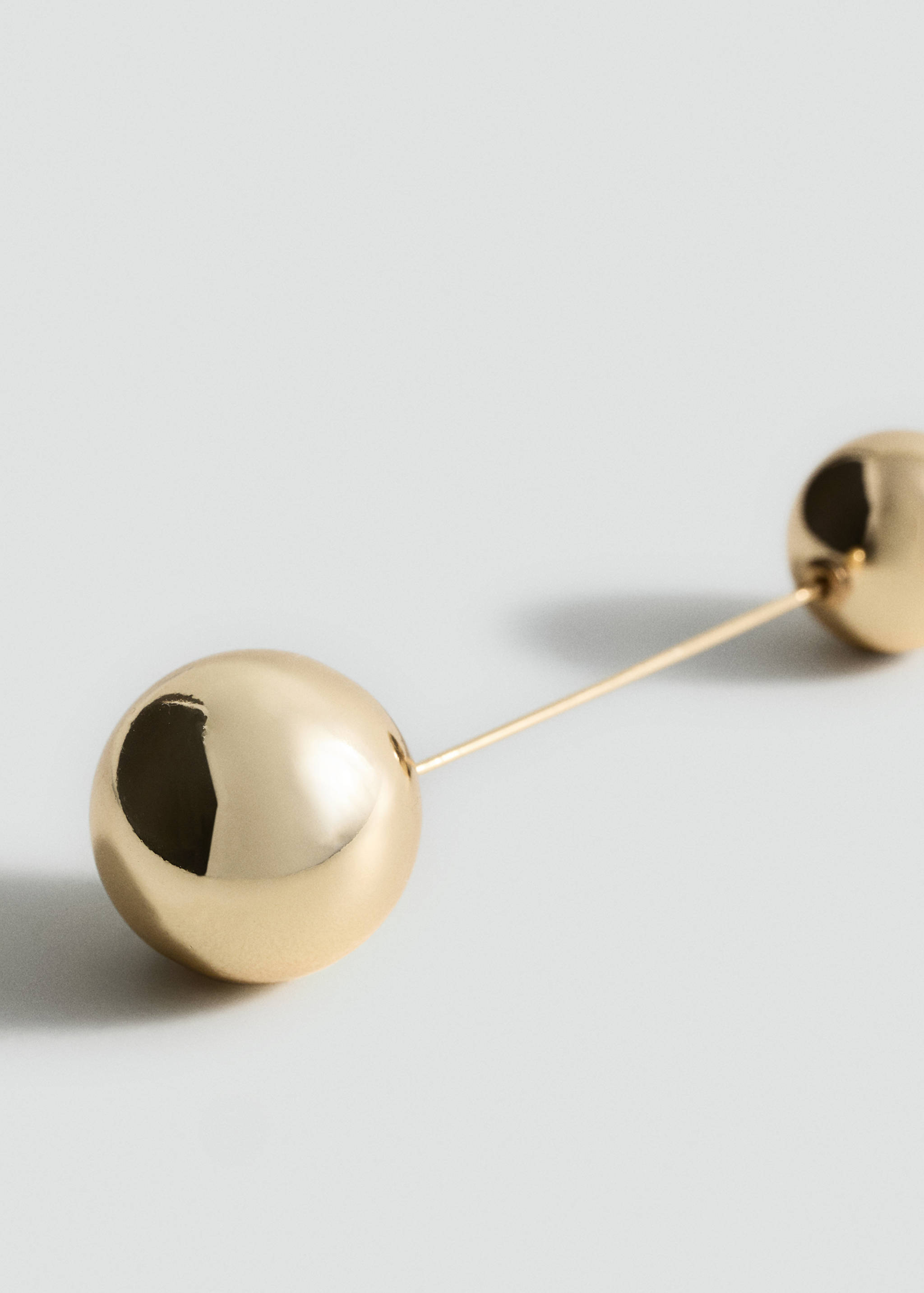 Metallic spheres brooch - Medium plane