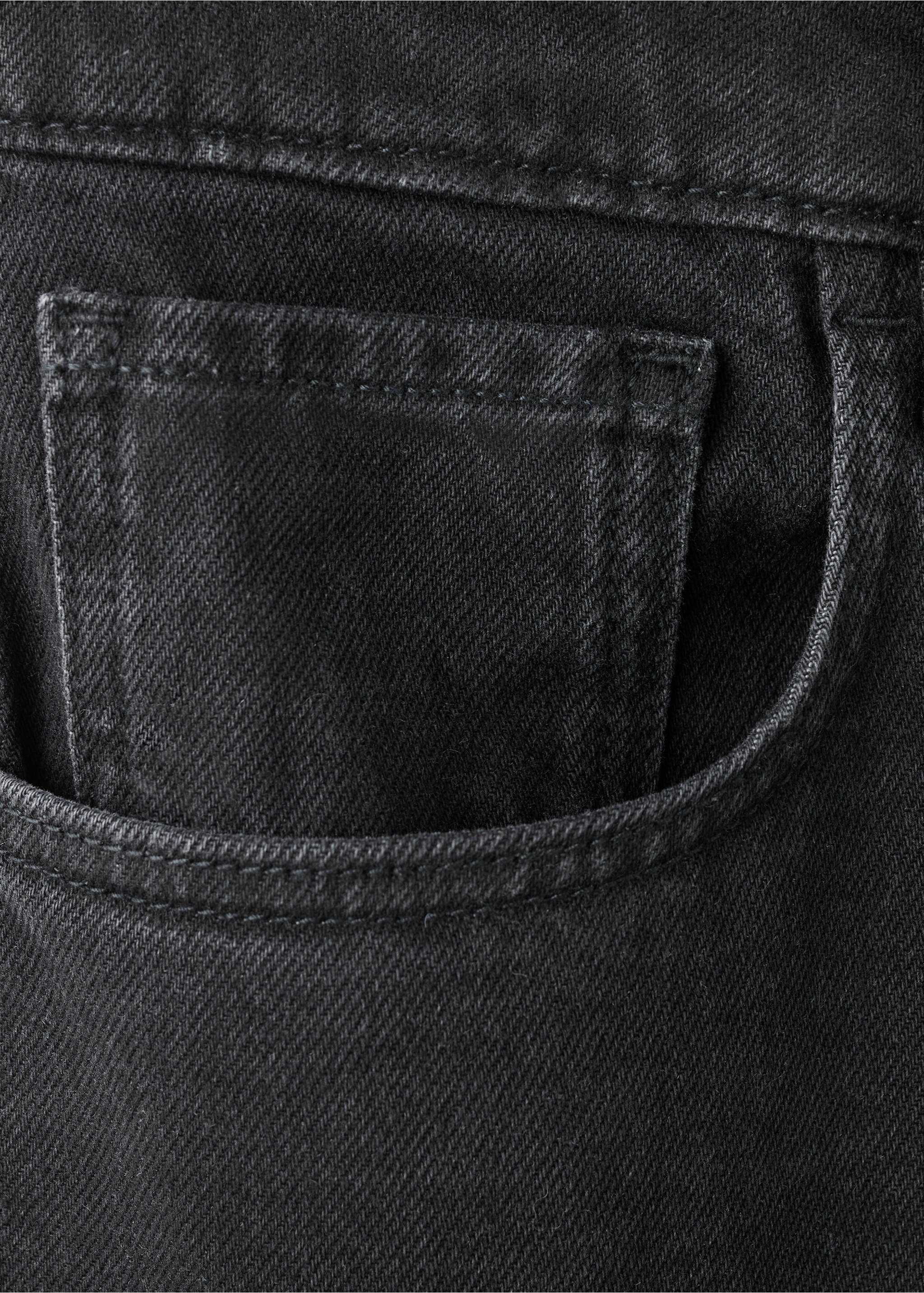 Jean barrel taille haute - Détail de l'article 0, Black denim. Ref: 17076361-00.