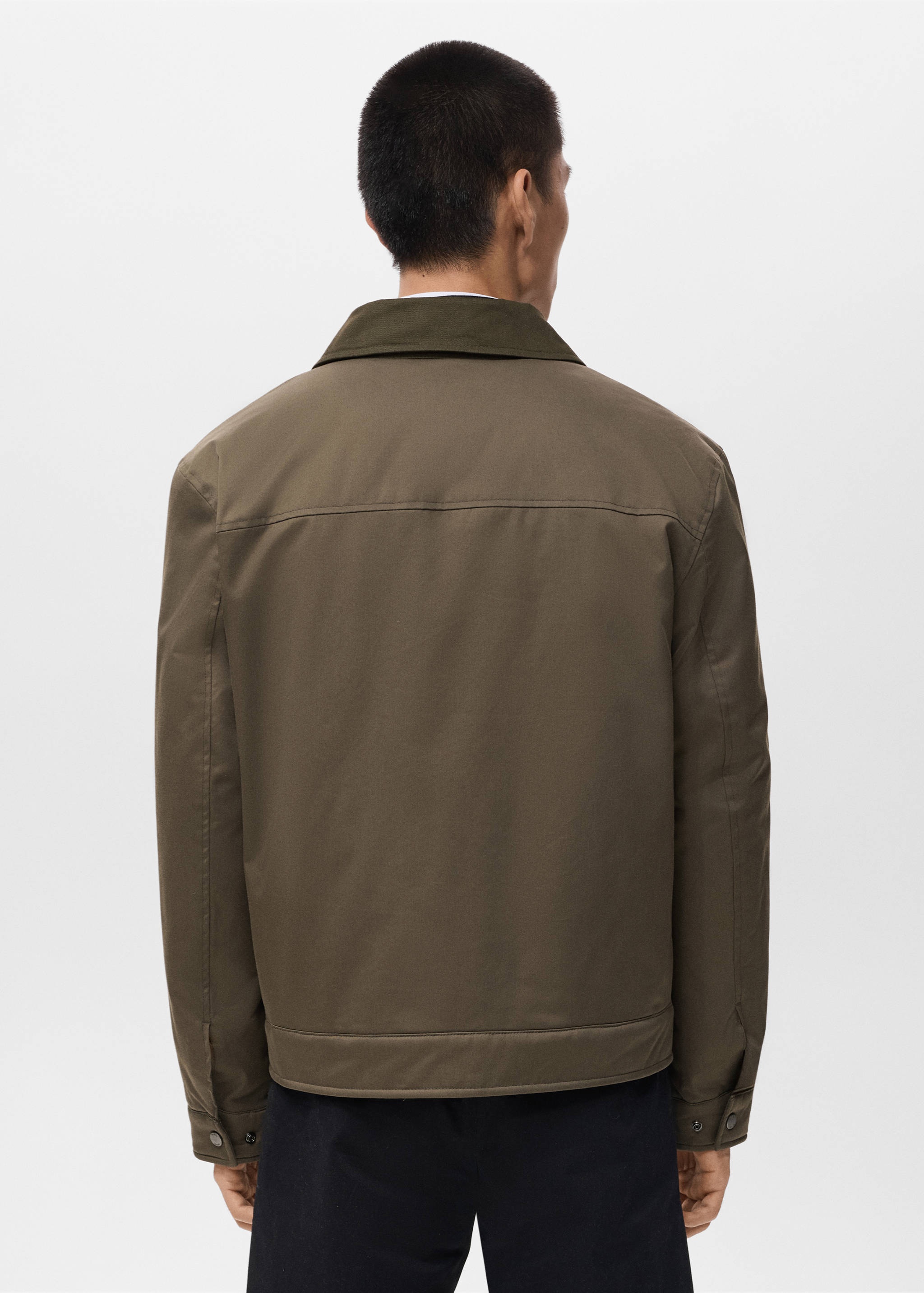 Quilted water repellent jacket - Reverse of the article