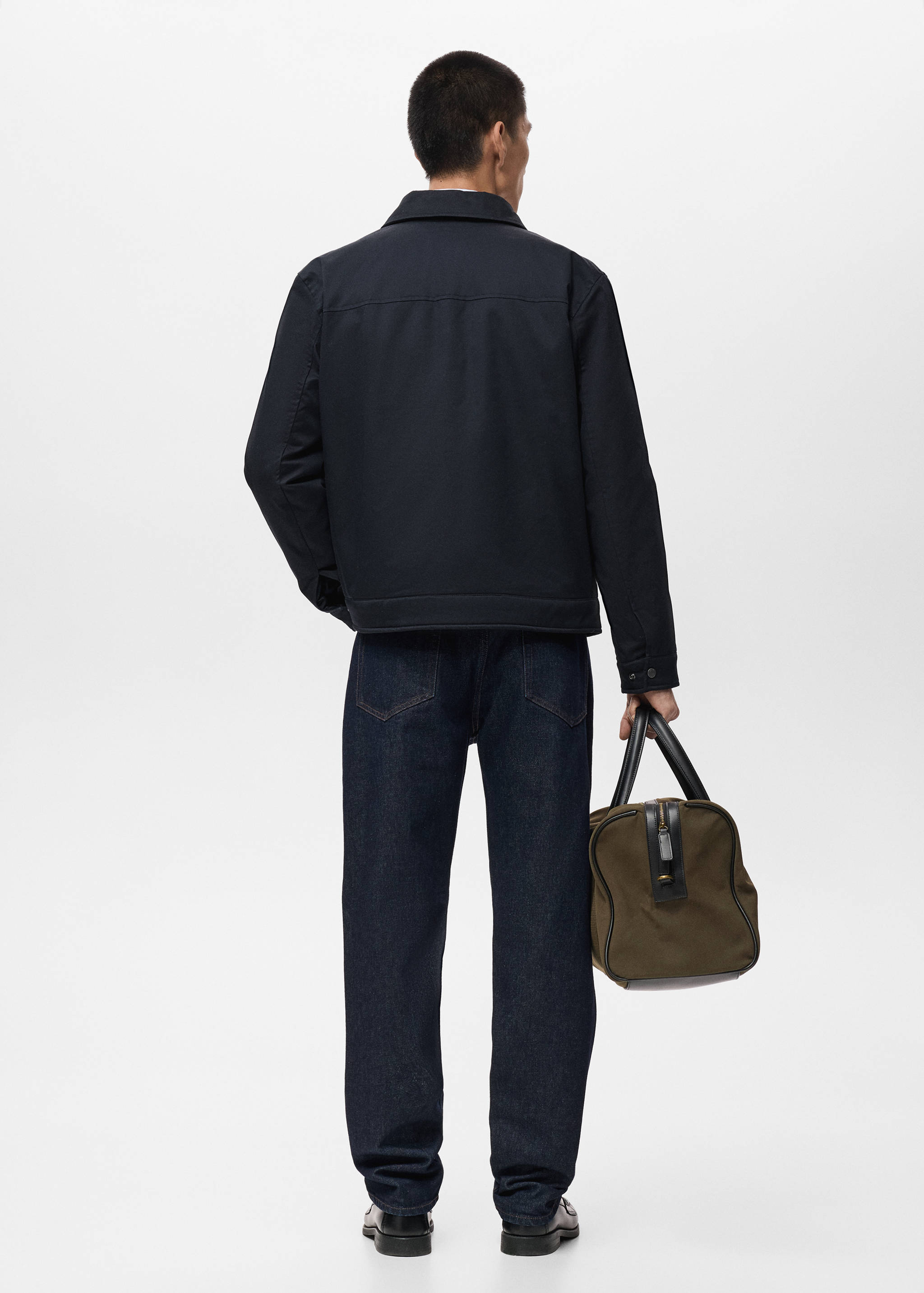 Quilted water repellent jacket - Reverse of the article