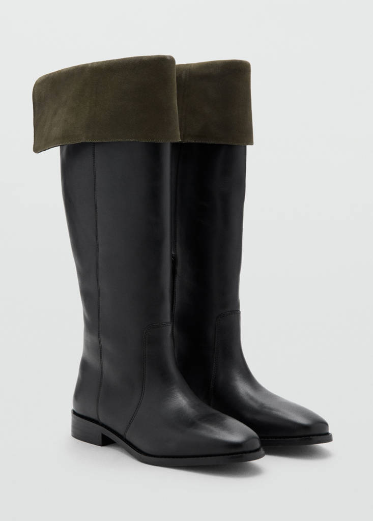 Suede high boots — Black