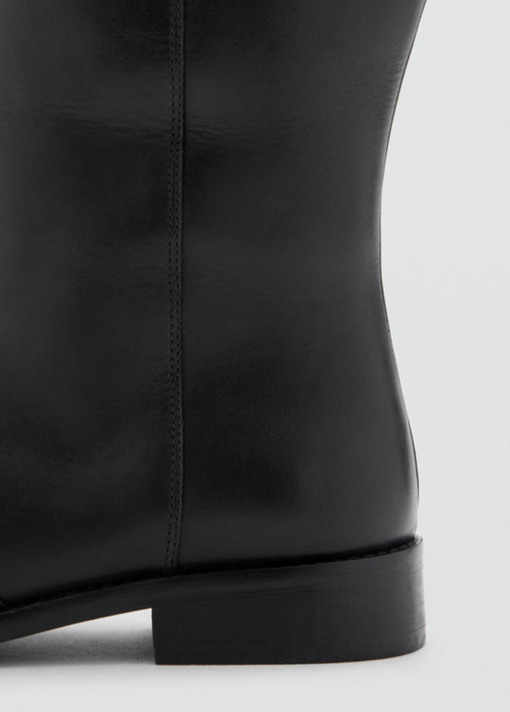 Suede high boots — Black