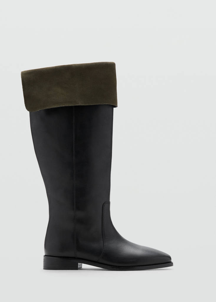 Suede high boots — Black
