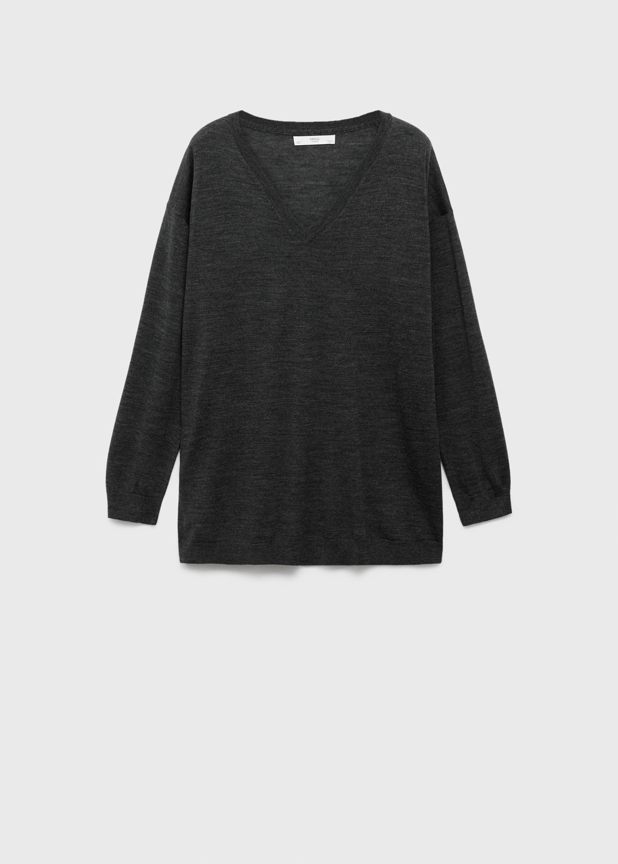 V-neck wool sweater - Article without model