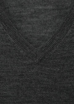 V-neck wool sweater — Charcoal 6