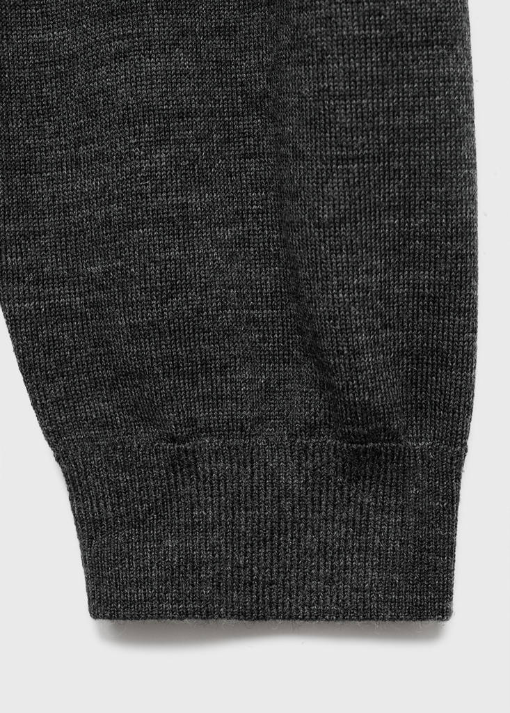 V-neck wool sweater — Charcoal