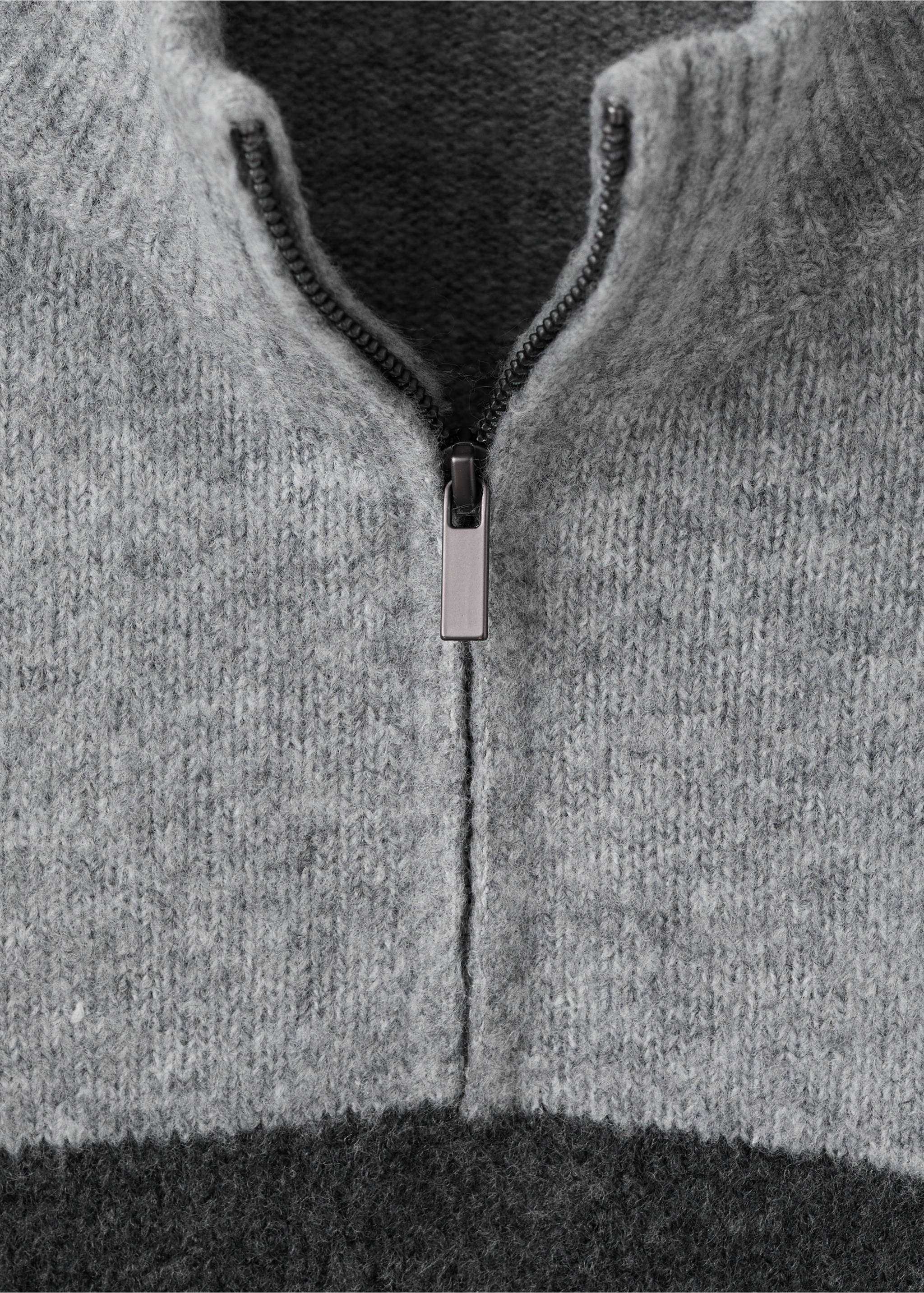 Jersey rayas cuello perkins - Detalle del artículo 0, Gris medio vigoré. Ref: 17076723-00.