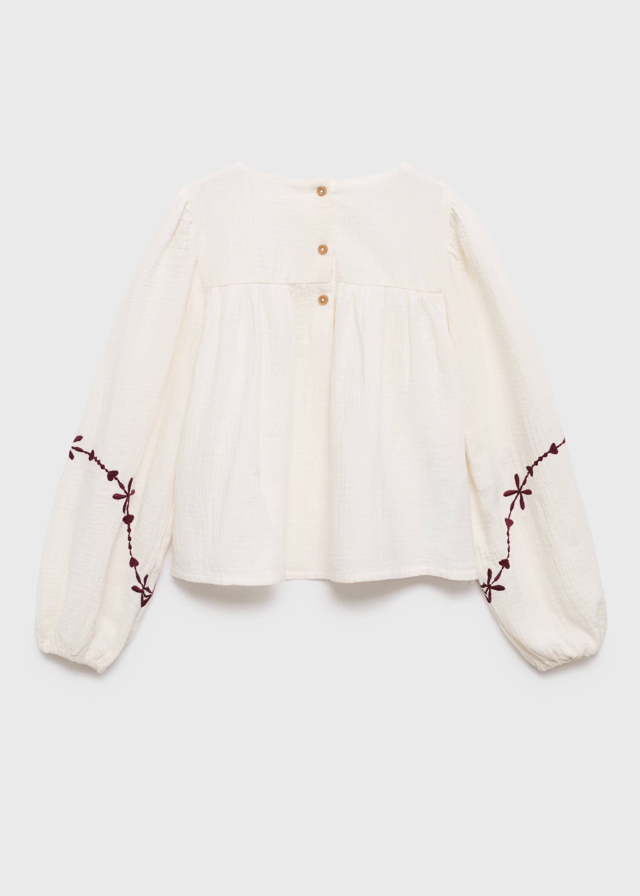 Blouse plissée à broderie - Verso de l’article