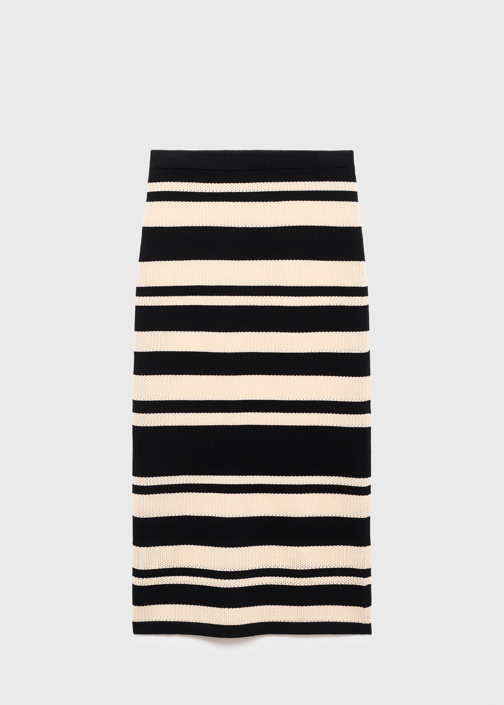 Jupe midi en maille à rayures - Article sans modèle