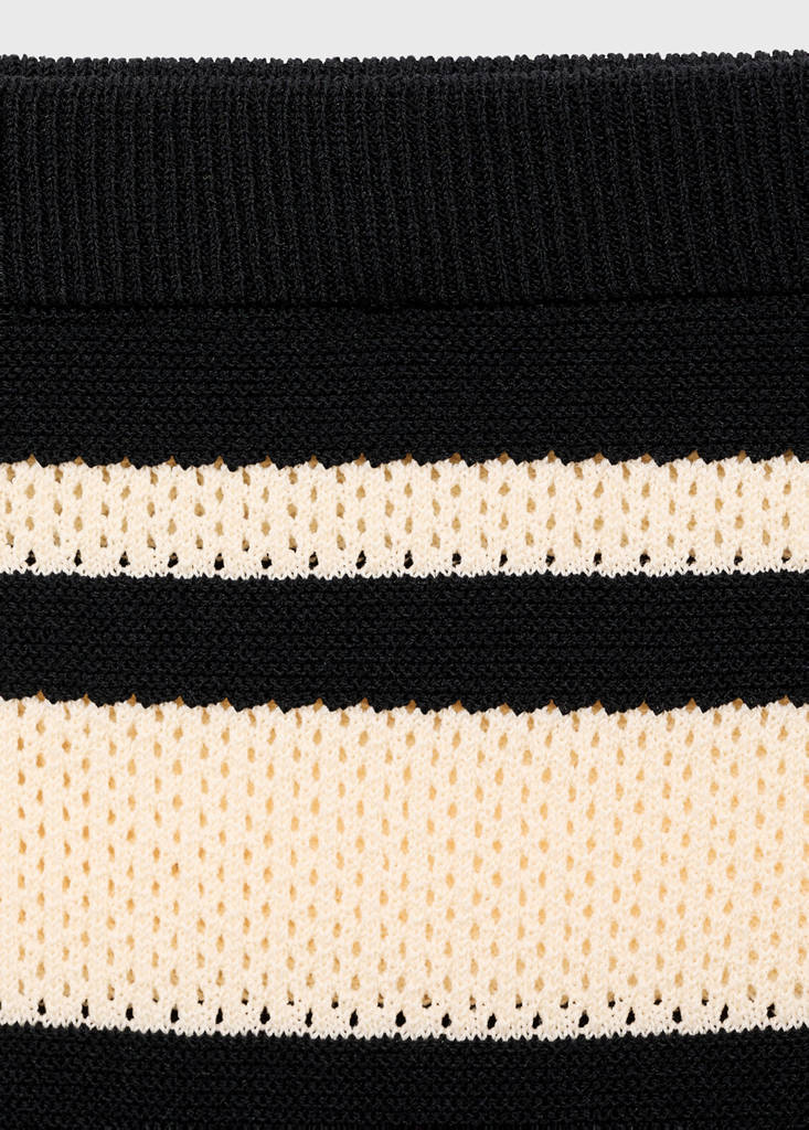 Knitted midi skirt with stripes thumbnail 7