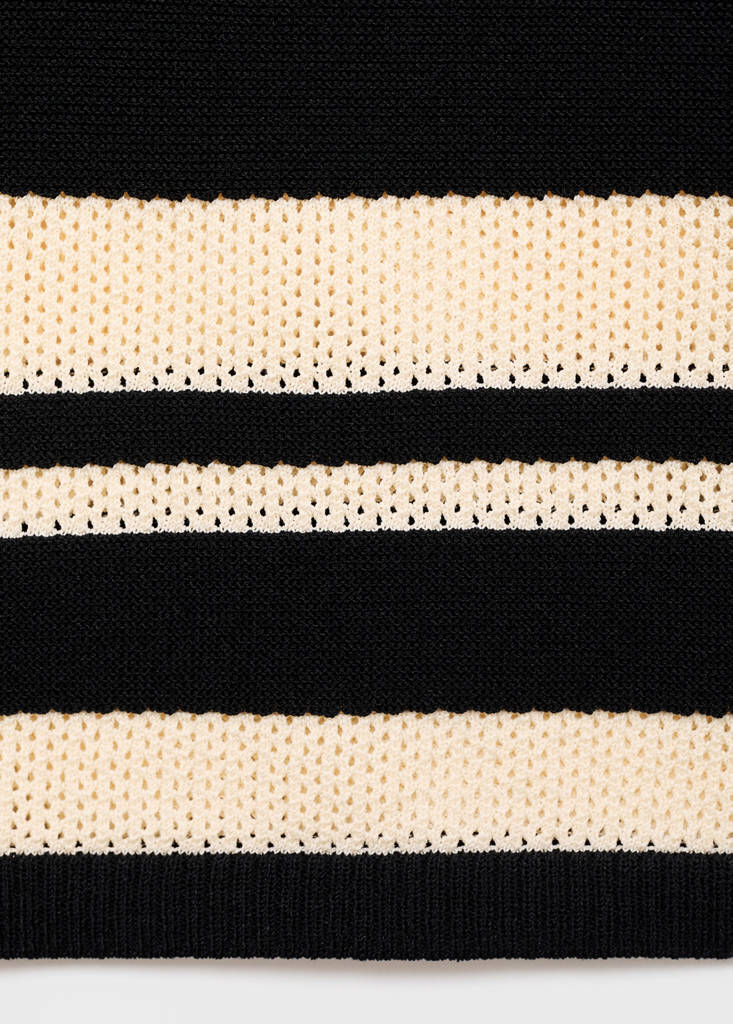 Knitted midi skirt with stripes thumbnail 8