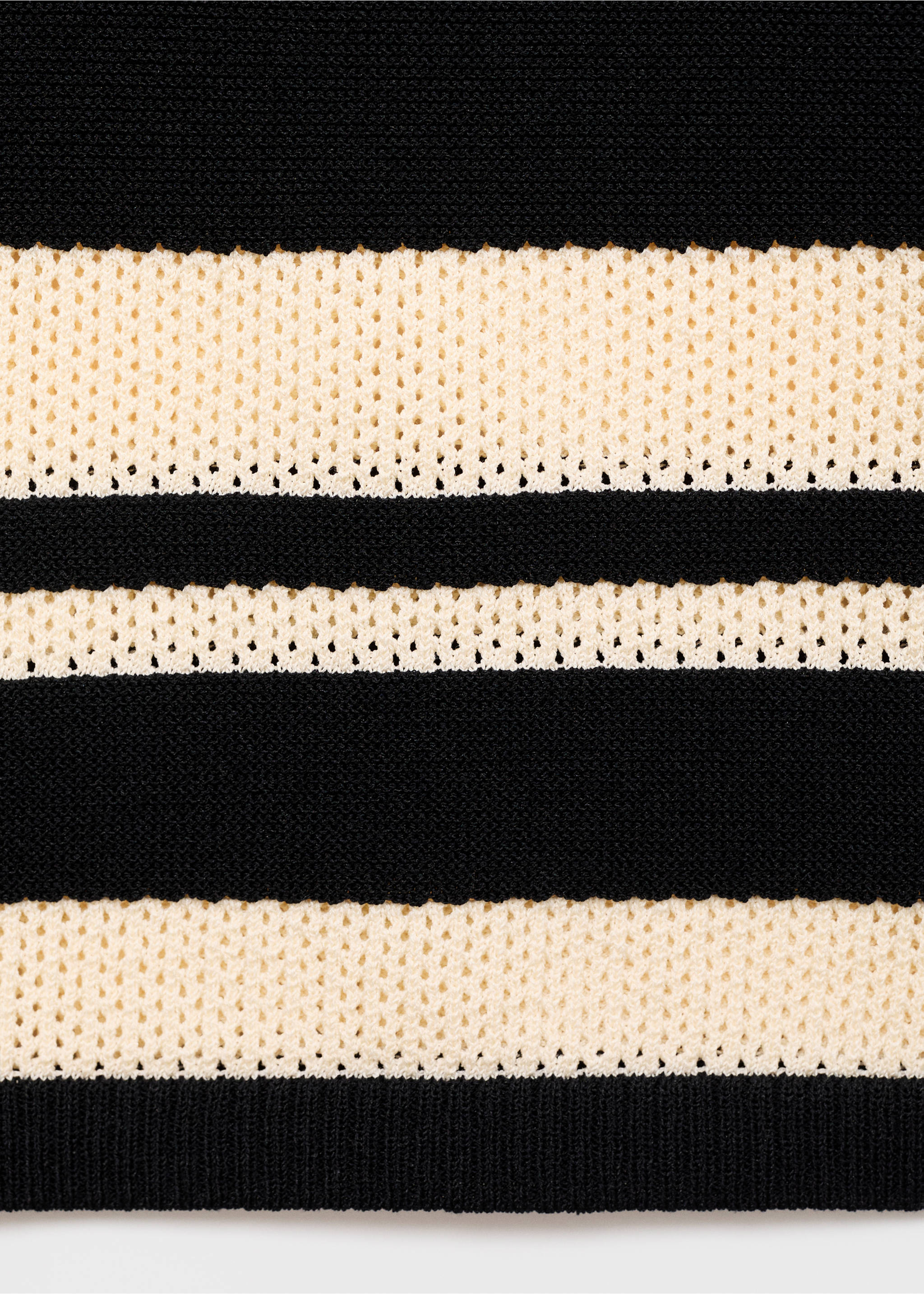 Jupe midi en maille à rayures - Détail de l'article 0, Noir. Ref: 17076728-00.