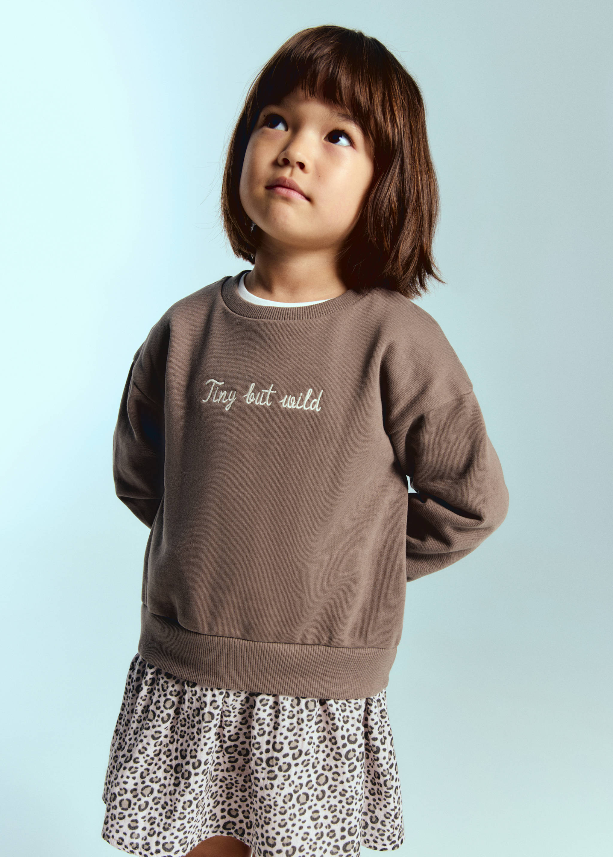 Leopard-print sweatshirt dress - General plane