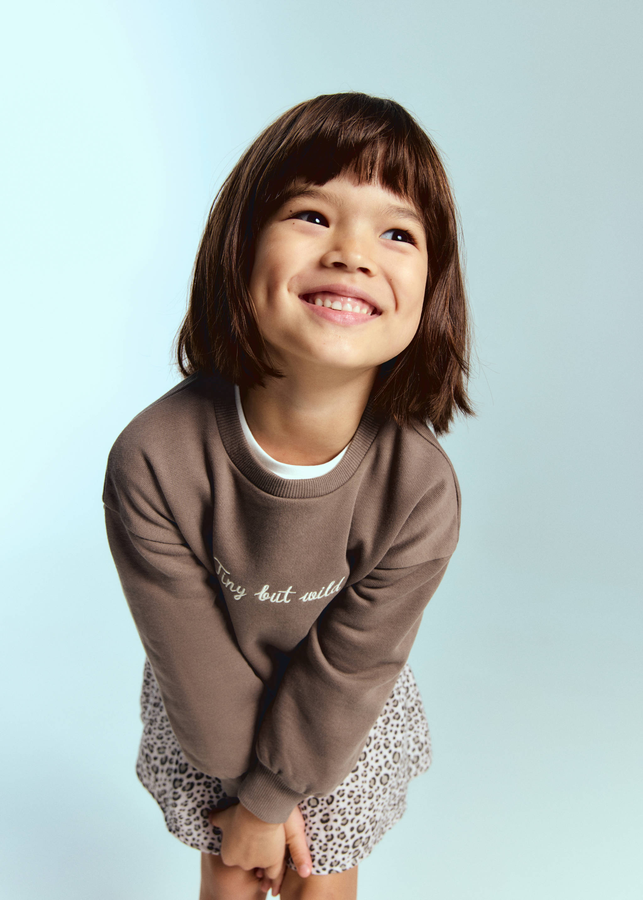 Leopard-print sweatshirt dress - Medium plane