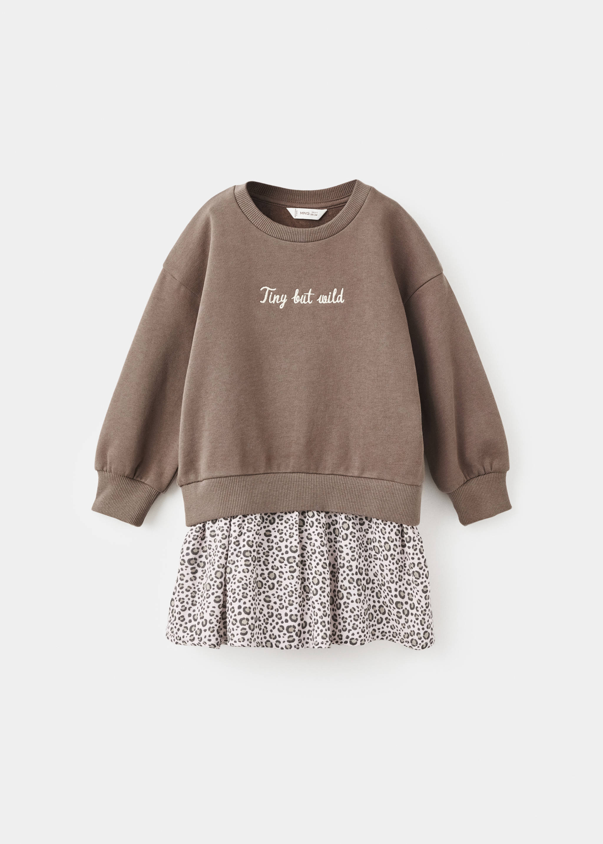 Leopard-print sweatshirt dress - Article without model