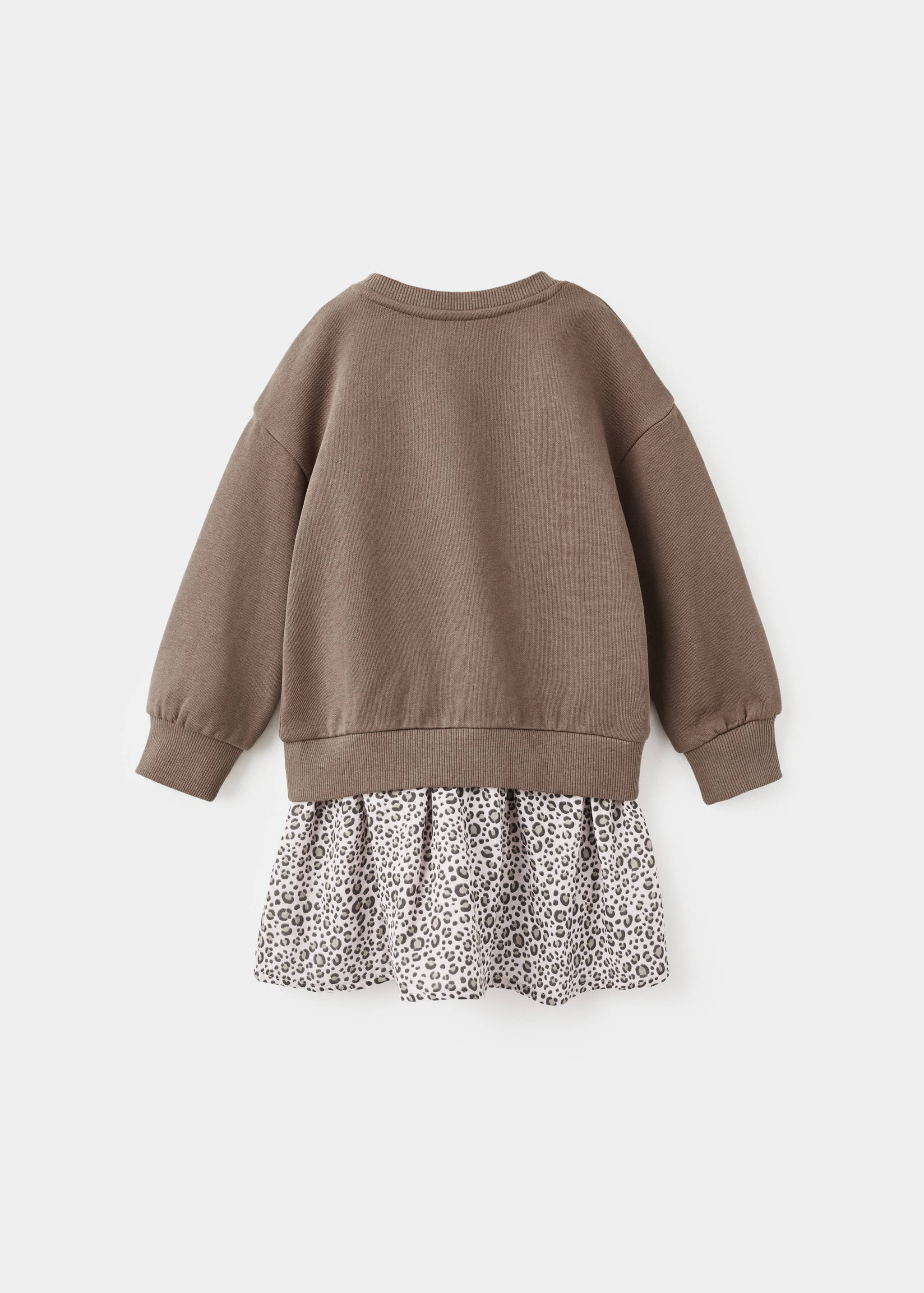 Leopard-print sweatshirt dress - Reverse of the article