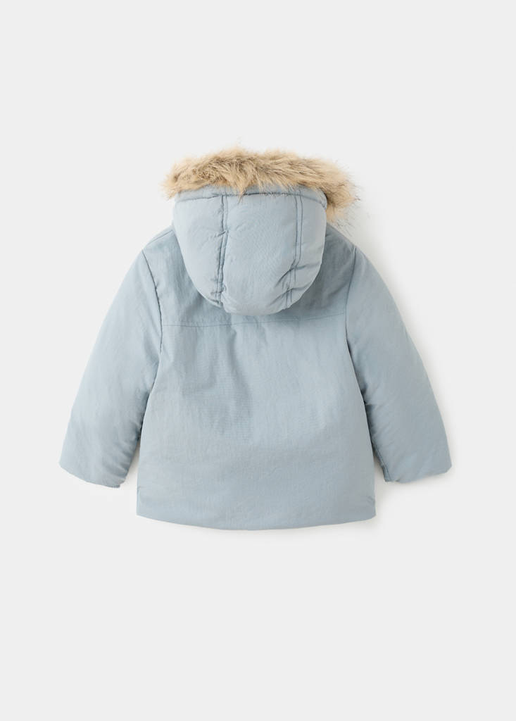 Anorak with shearling-effect hood - thumbnail 2