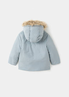 Anorak with shearling-effect hood — Aqua Green 4
