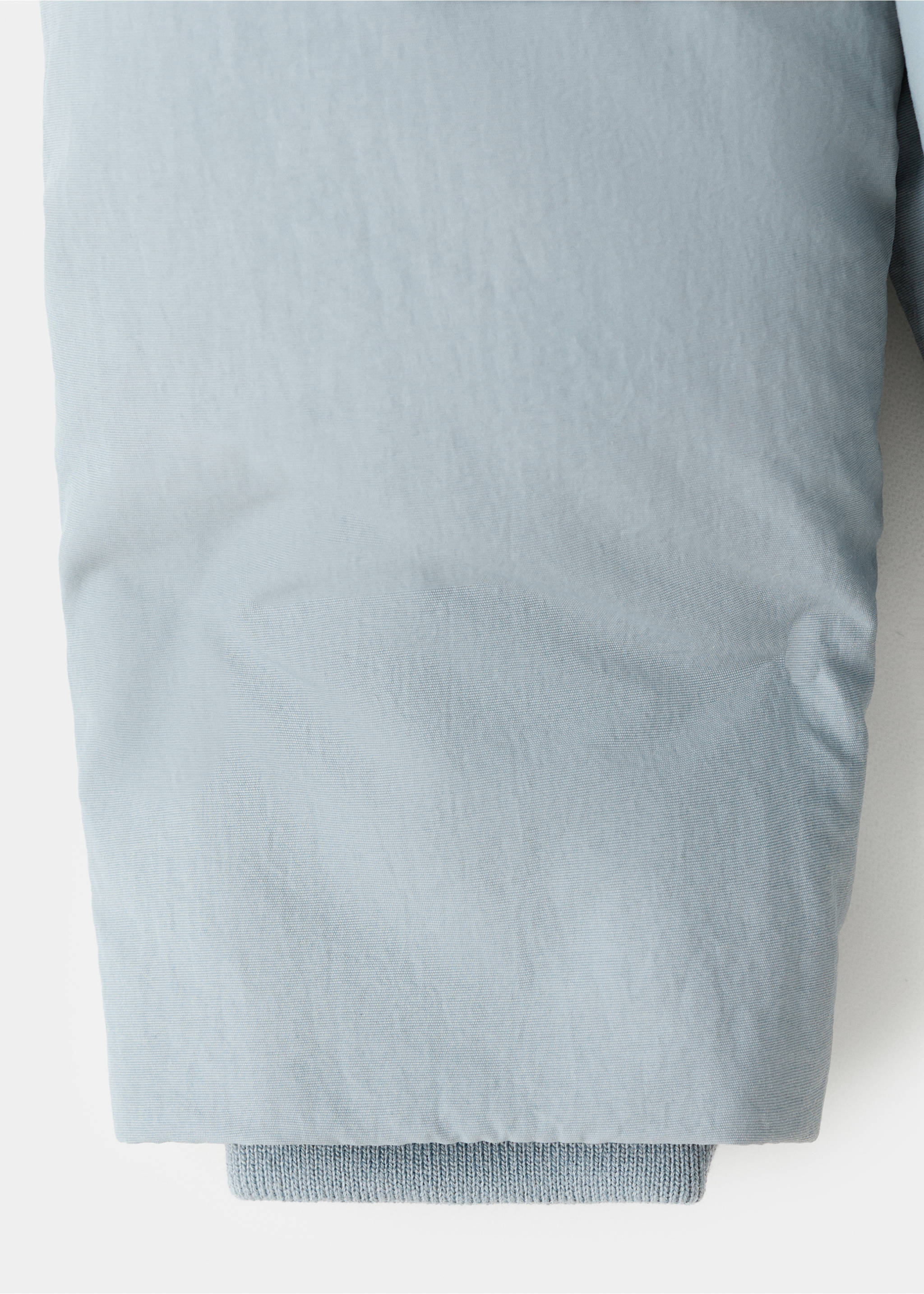 Anorak with shearling-effect hood - Details of the article 0, Aqua Green. Ref: 17076731-00.