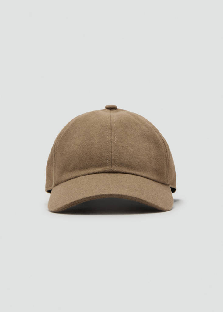 Wool-blend cap — Medium Brown