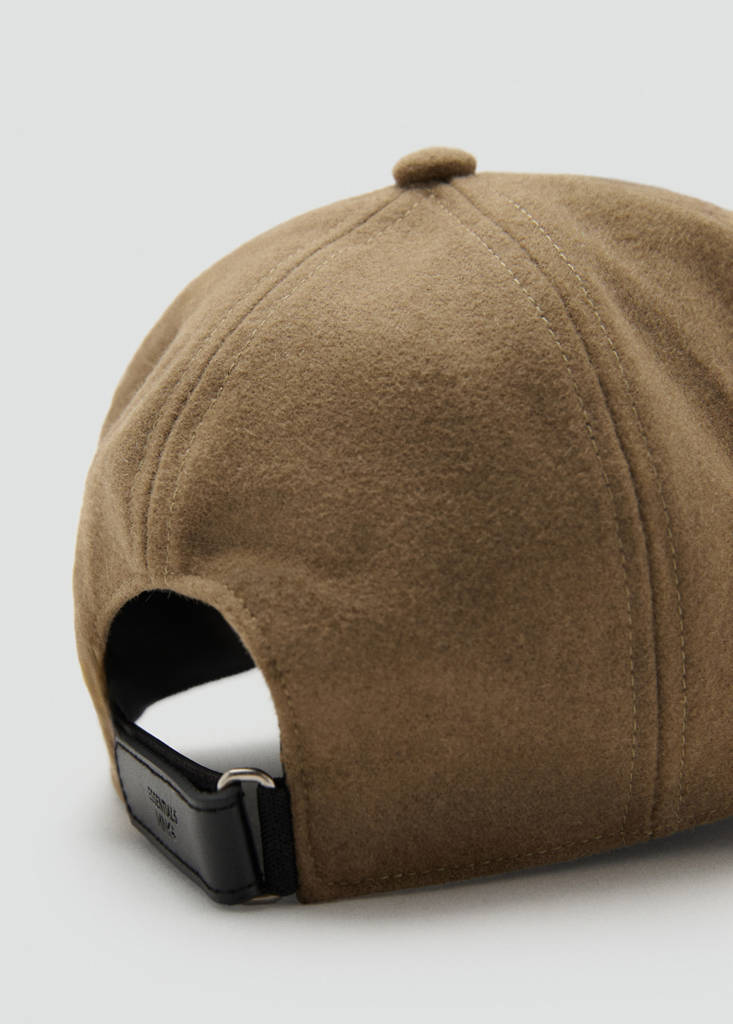 Wool-blend cap — Medium Brown