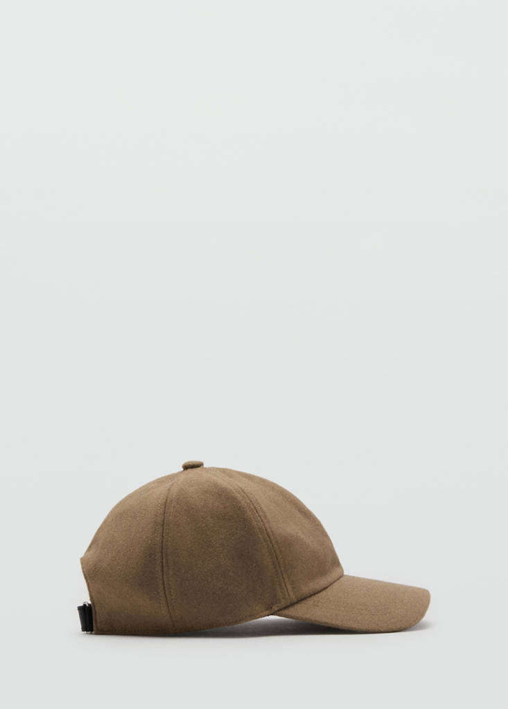Wool-blend cap — Medium Brown