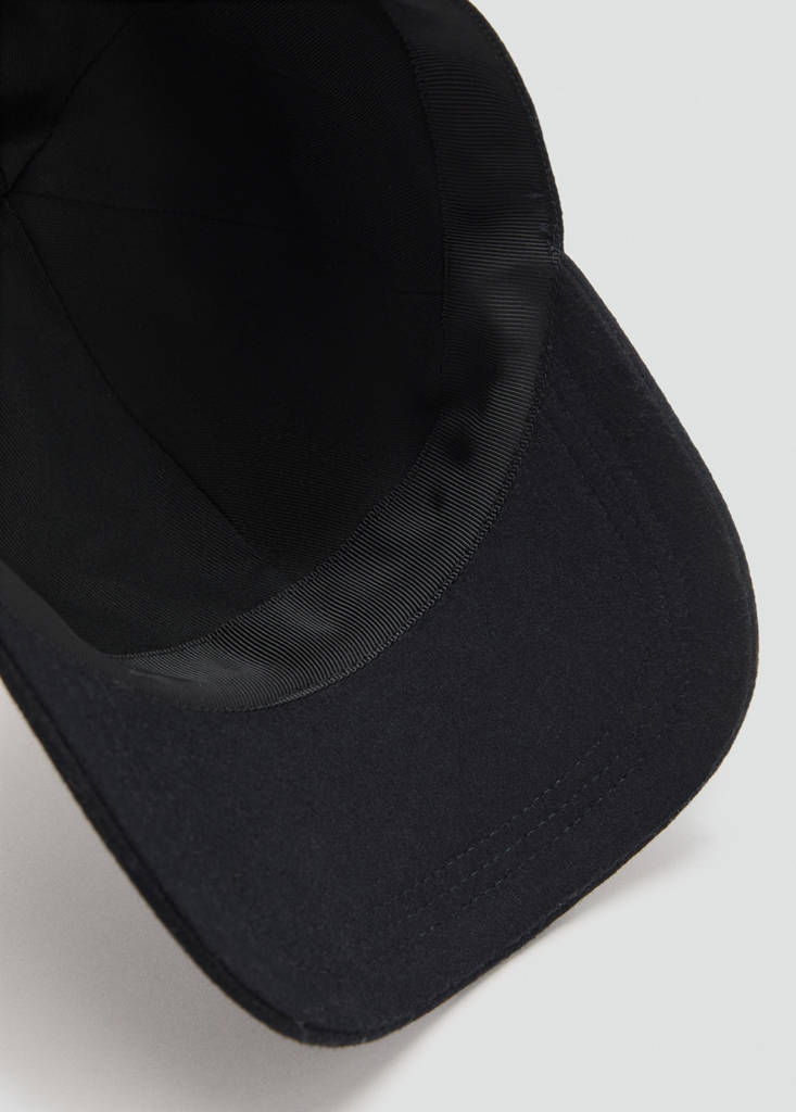 Wool-blend cap — Navy