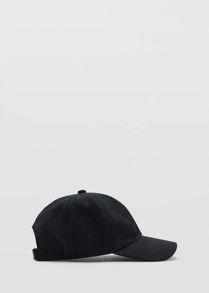 Wool-blend cap — Navy