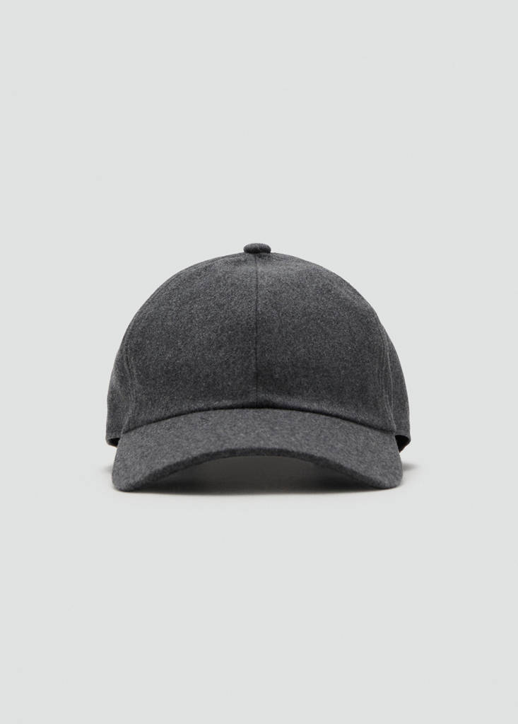 Wool-blend cap — Grey
