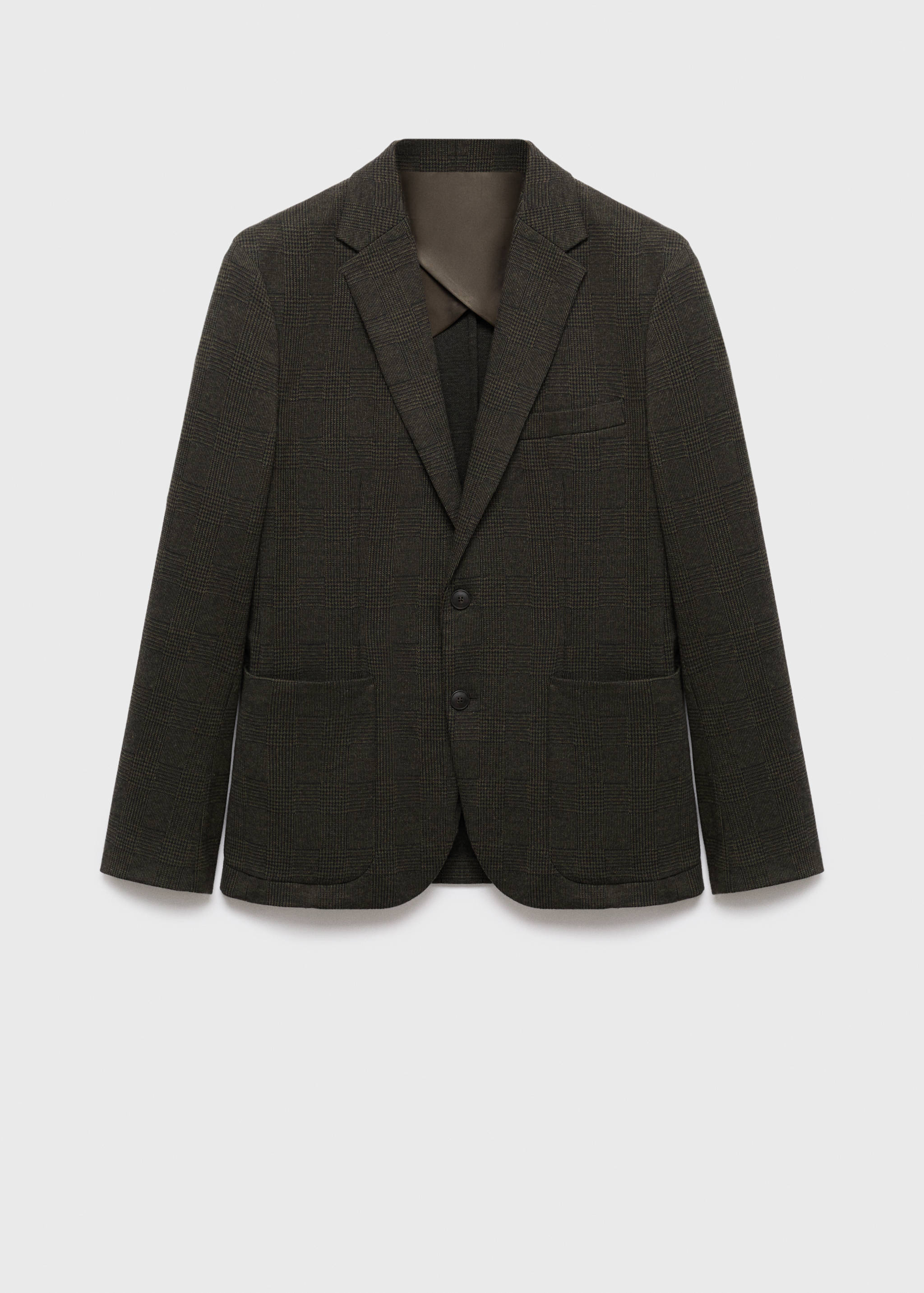 Slim-fit micro-check jacket - Article without model