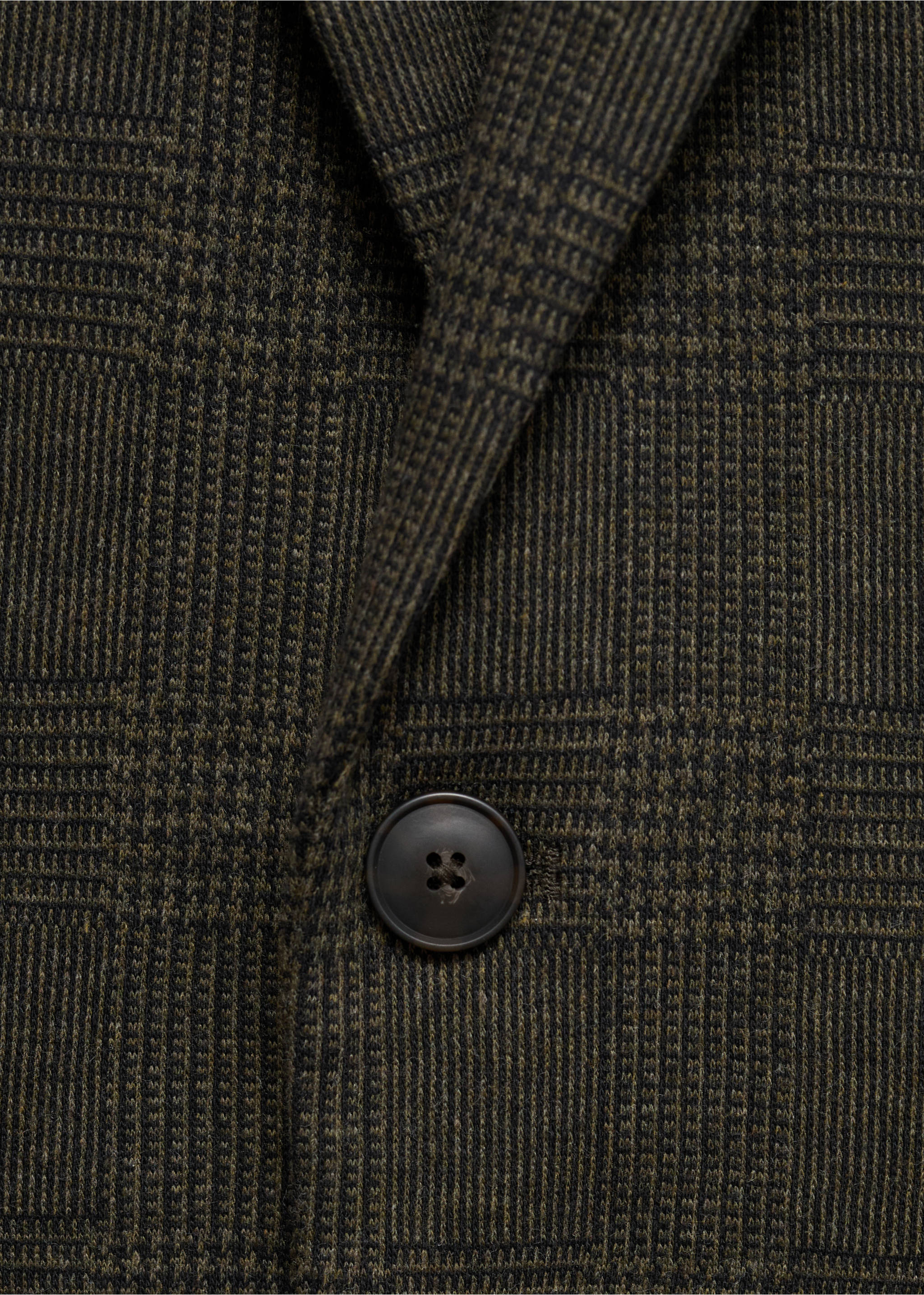 Americana slim fit micro cuadro - Detalle del artículo 8, Khaki. Ref: 17076736-00.