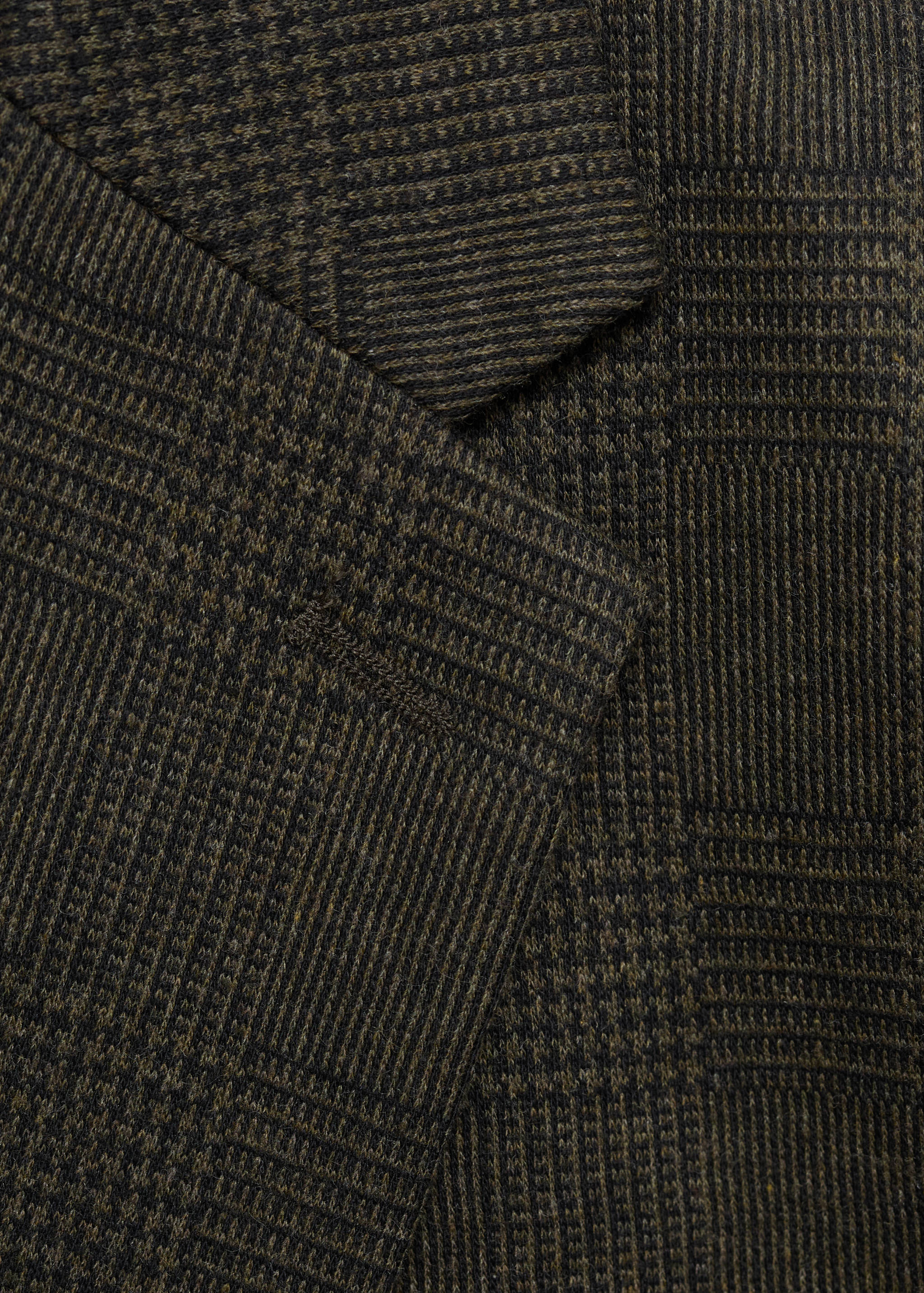 Slim-fit micro-check jacket - Details of the article 0