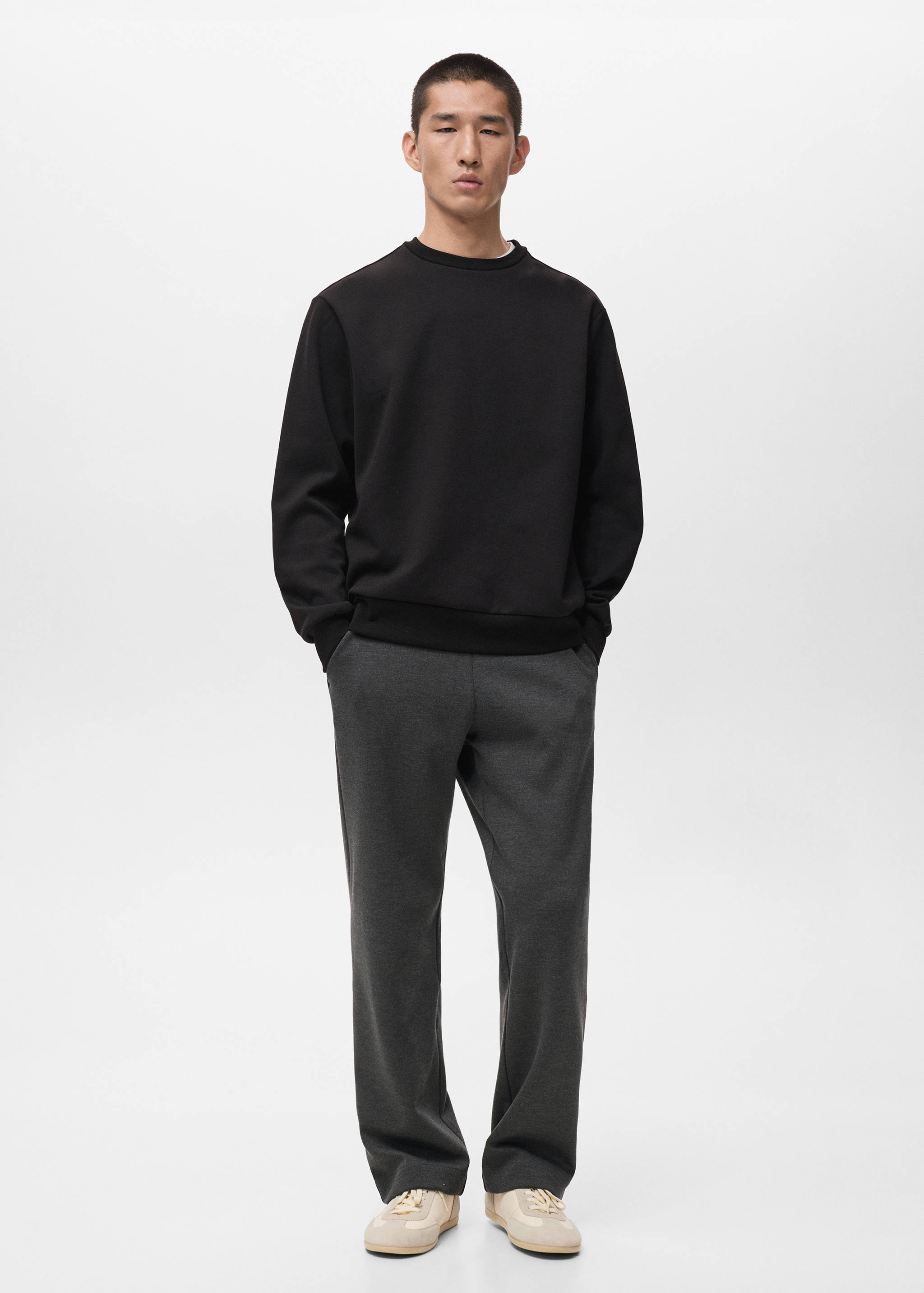 Jogging coton taille élastique - Plan général