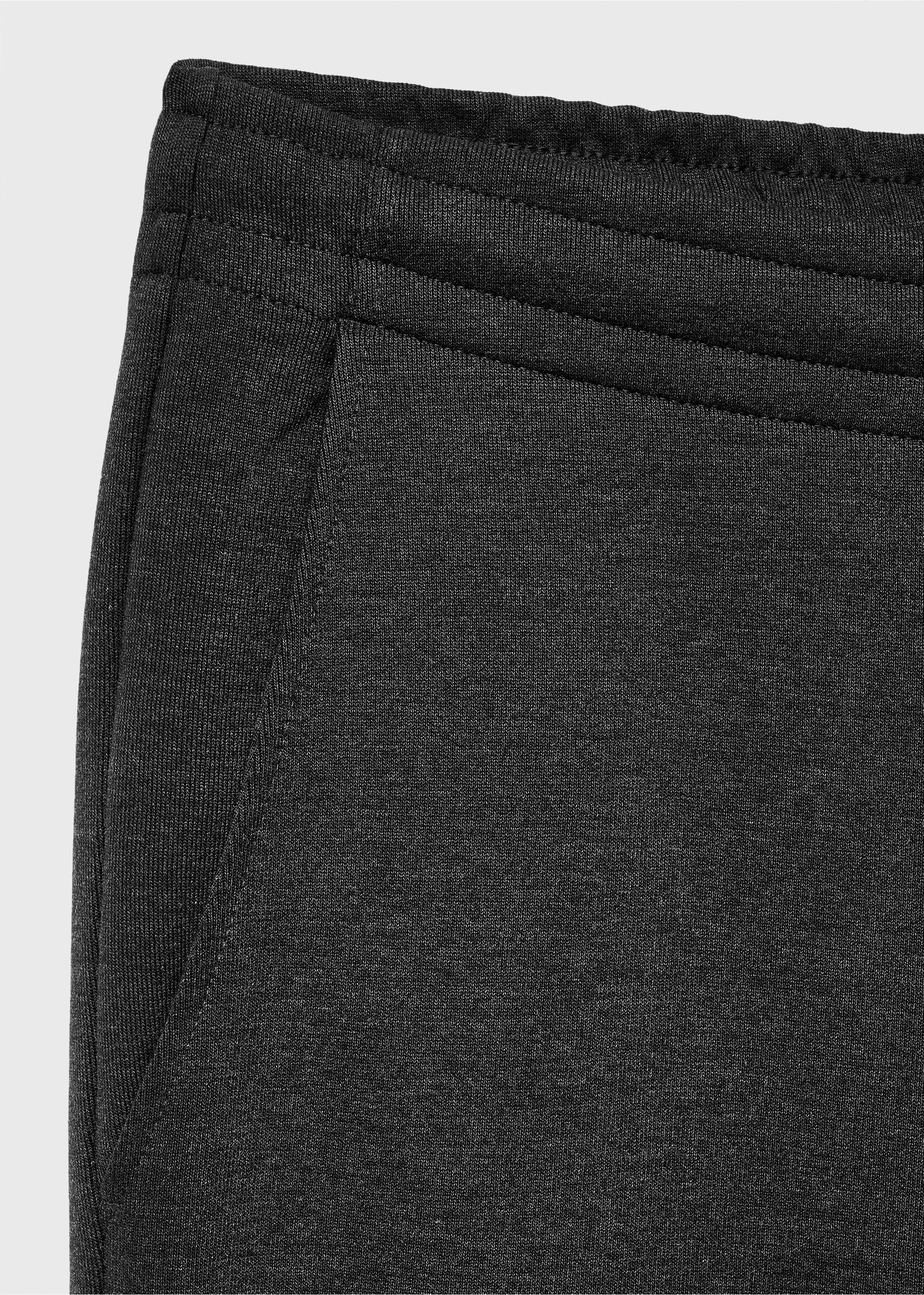 Jogging coton taille élastique - Détail de l'article 8, Gris chiné foncé. Ref: 17076742-00.