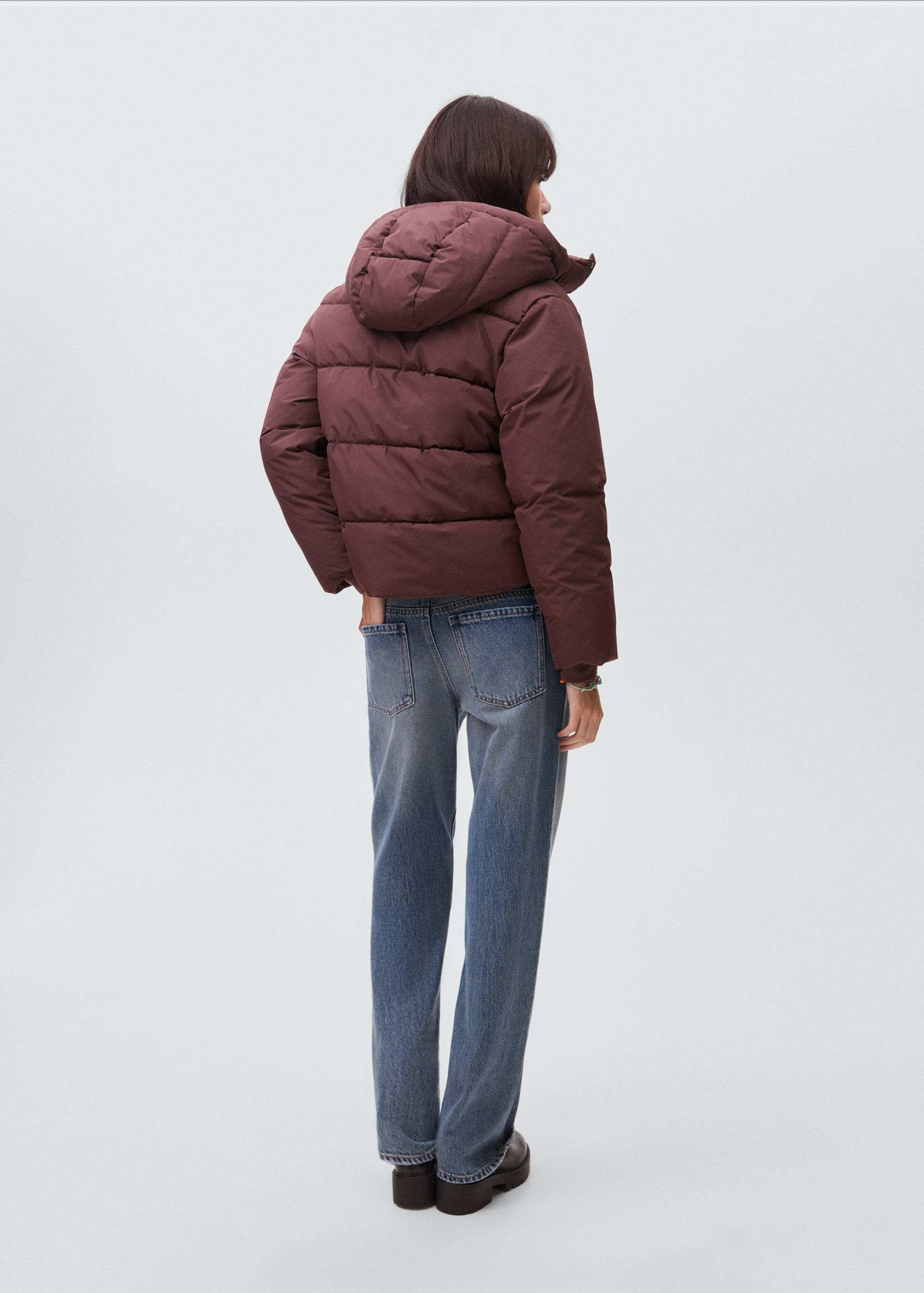 Hood puffer coat - Reverse of the article
