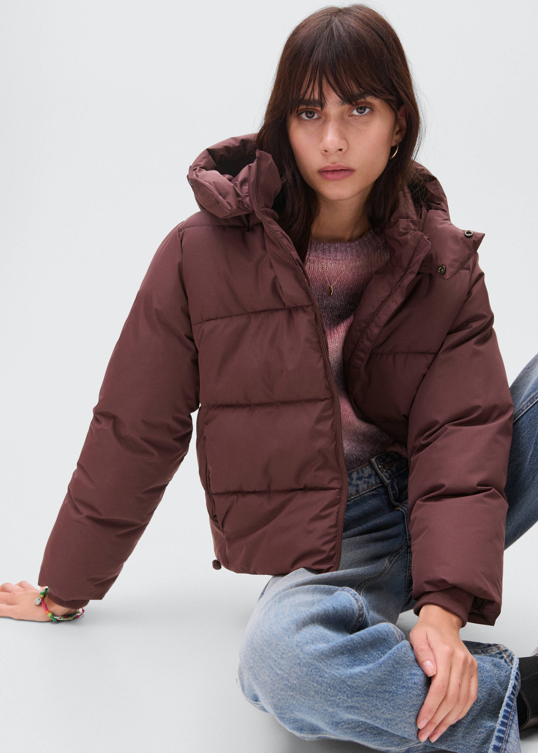 Hood puffer coat - Details of the article 2