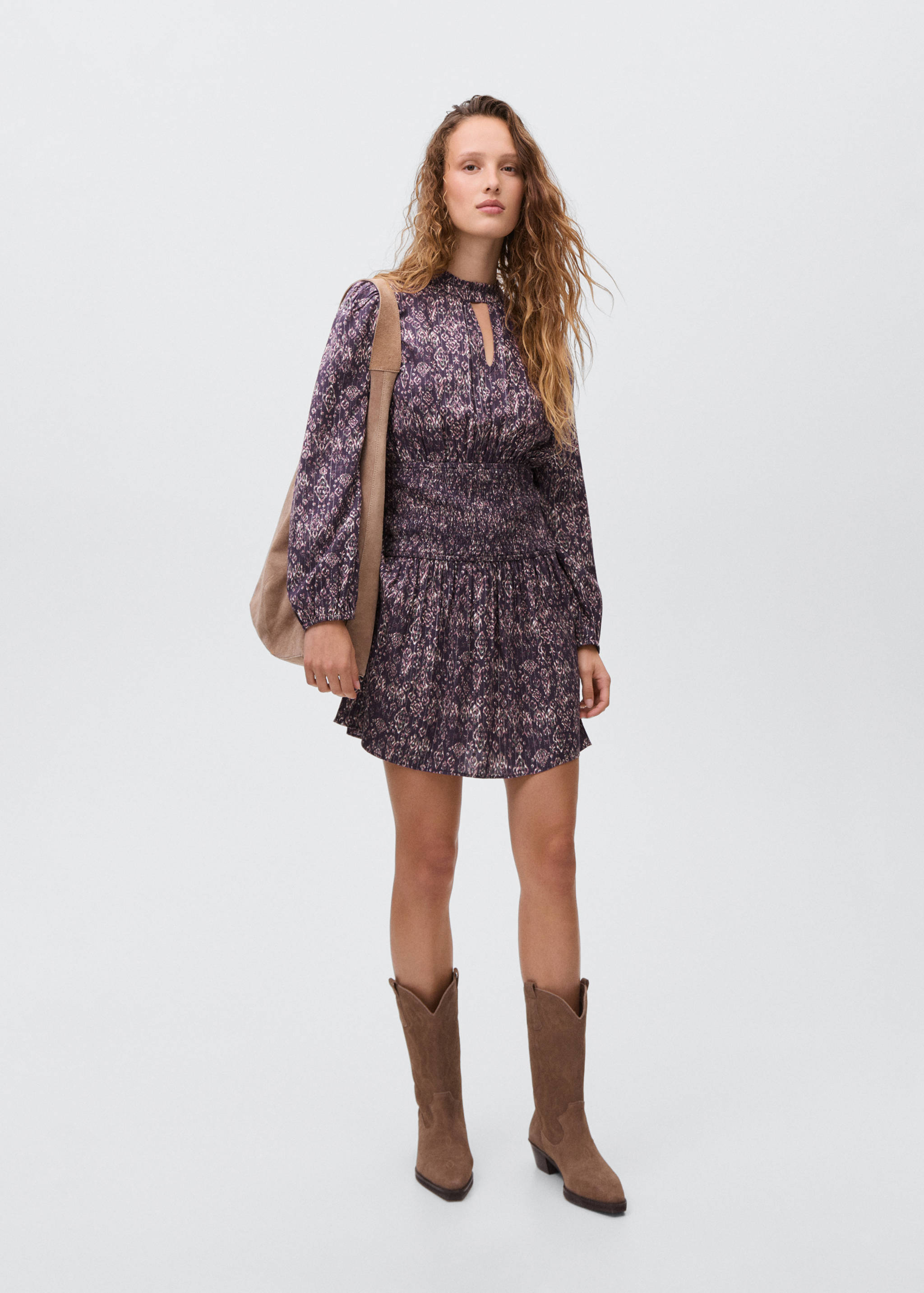 Flowy print dress - General plane