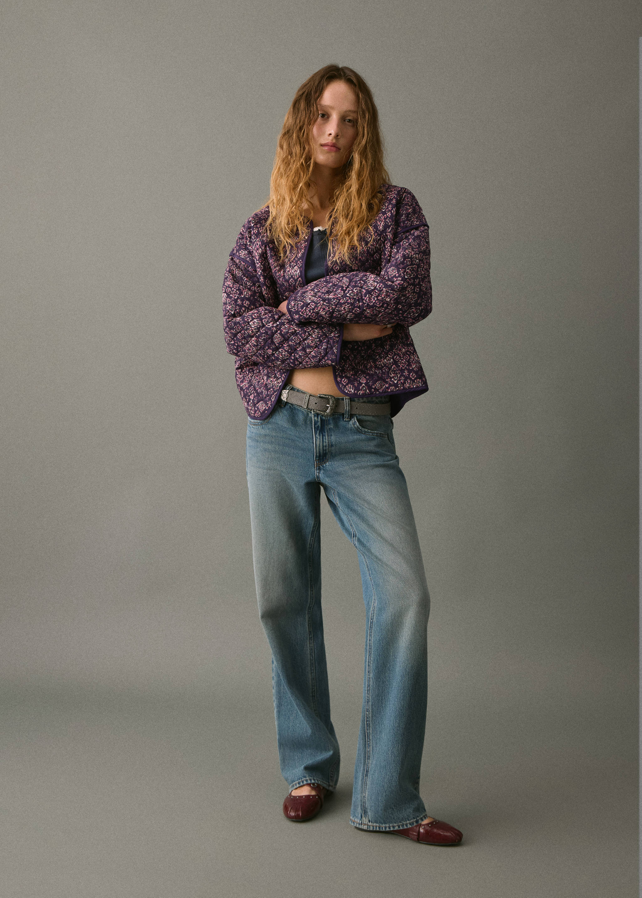 Floral print jacket - General plane