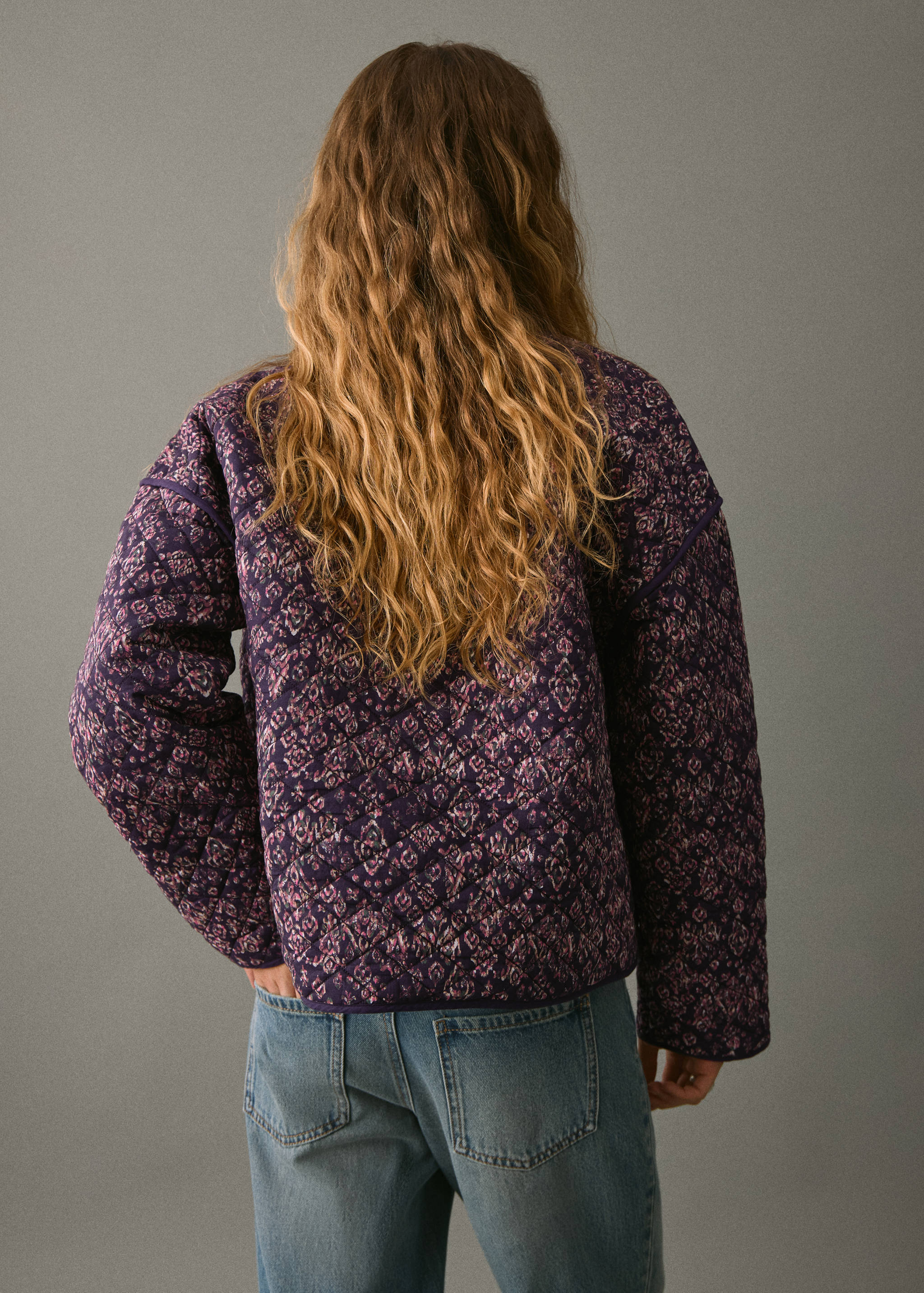Floral print jacket - Reverse of the article