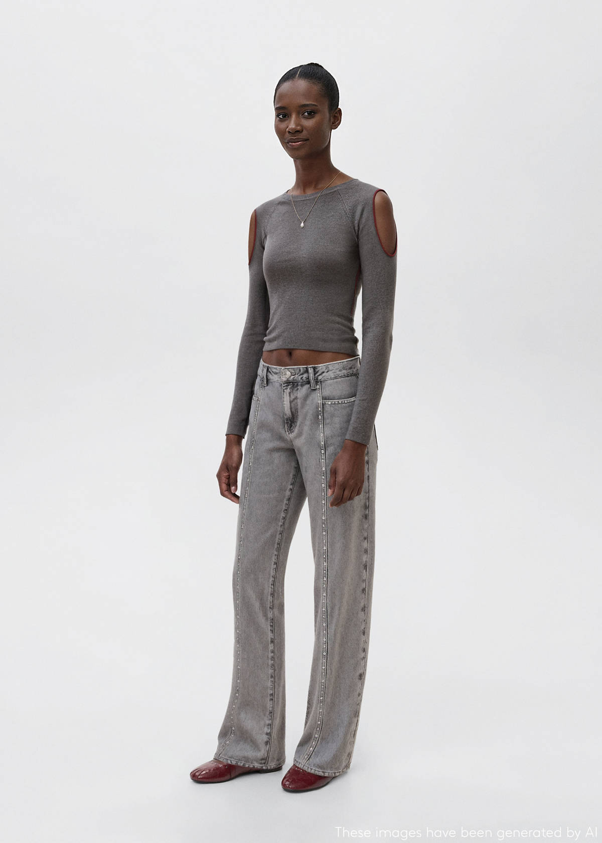 Cut-out t-shirt — Medium Heather Grey