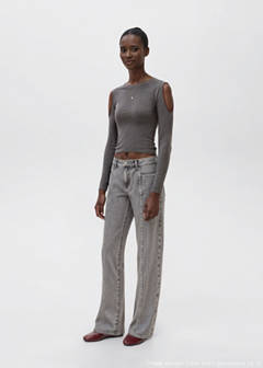 Cut-out t-shirt — Medium Heather Grey 2