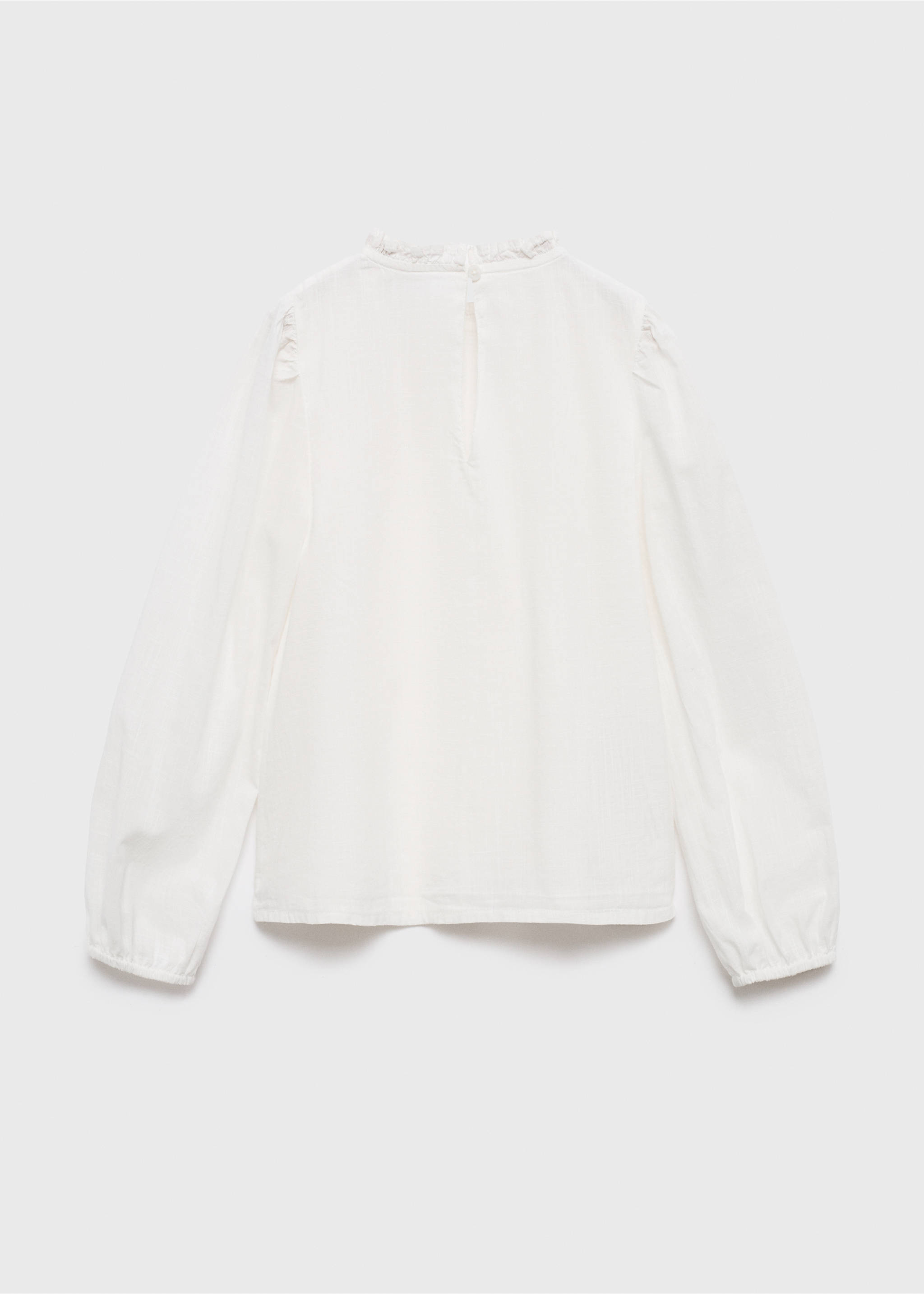 Cotton lace blouse - Reverse of the article, White. Ref: 17077126-00.