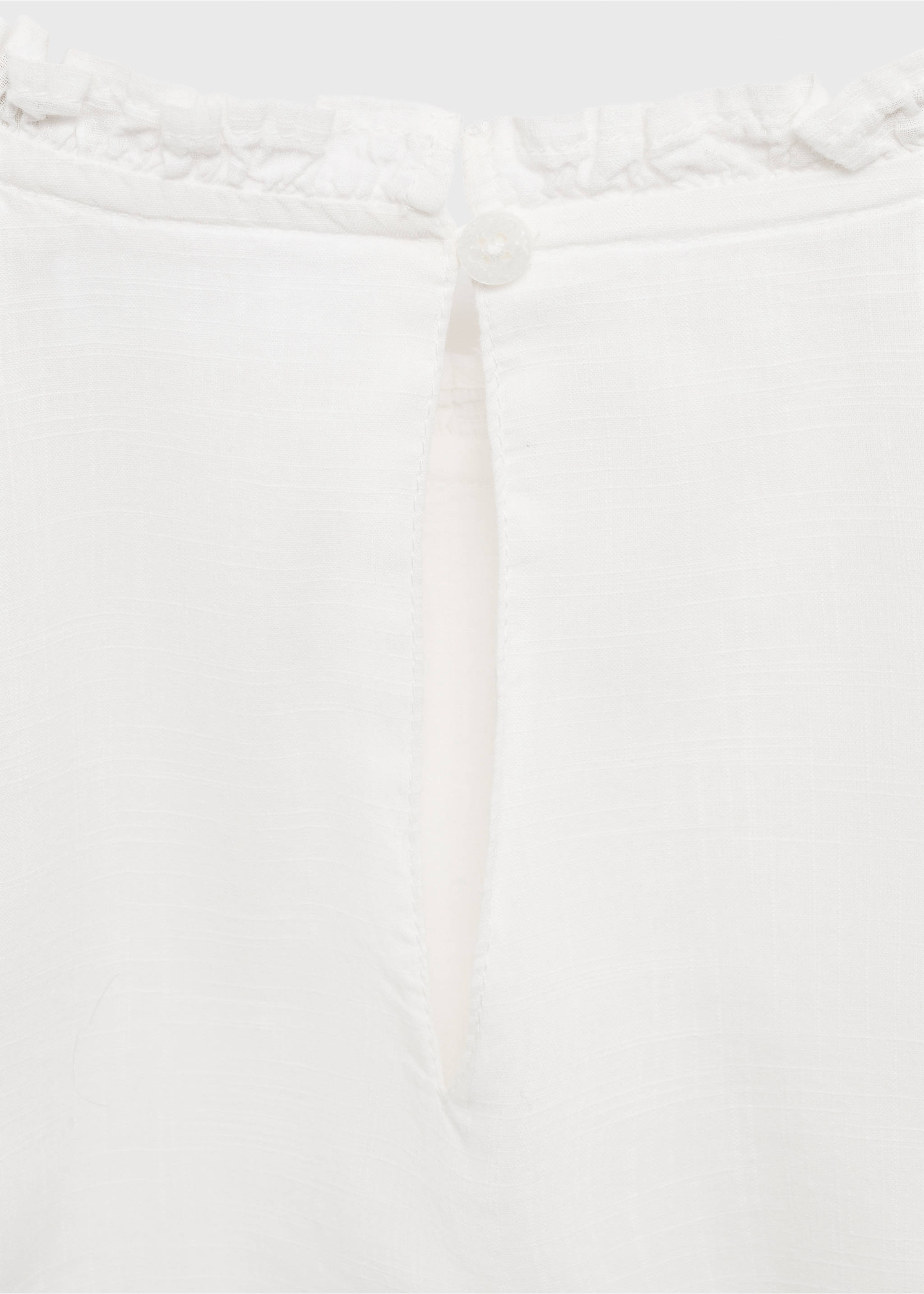 Cotton lace blouse - Details of the article 8, White. Ref: 17077126-00.