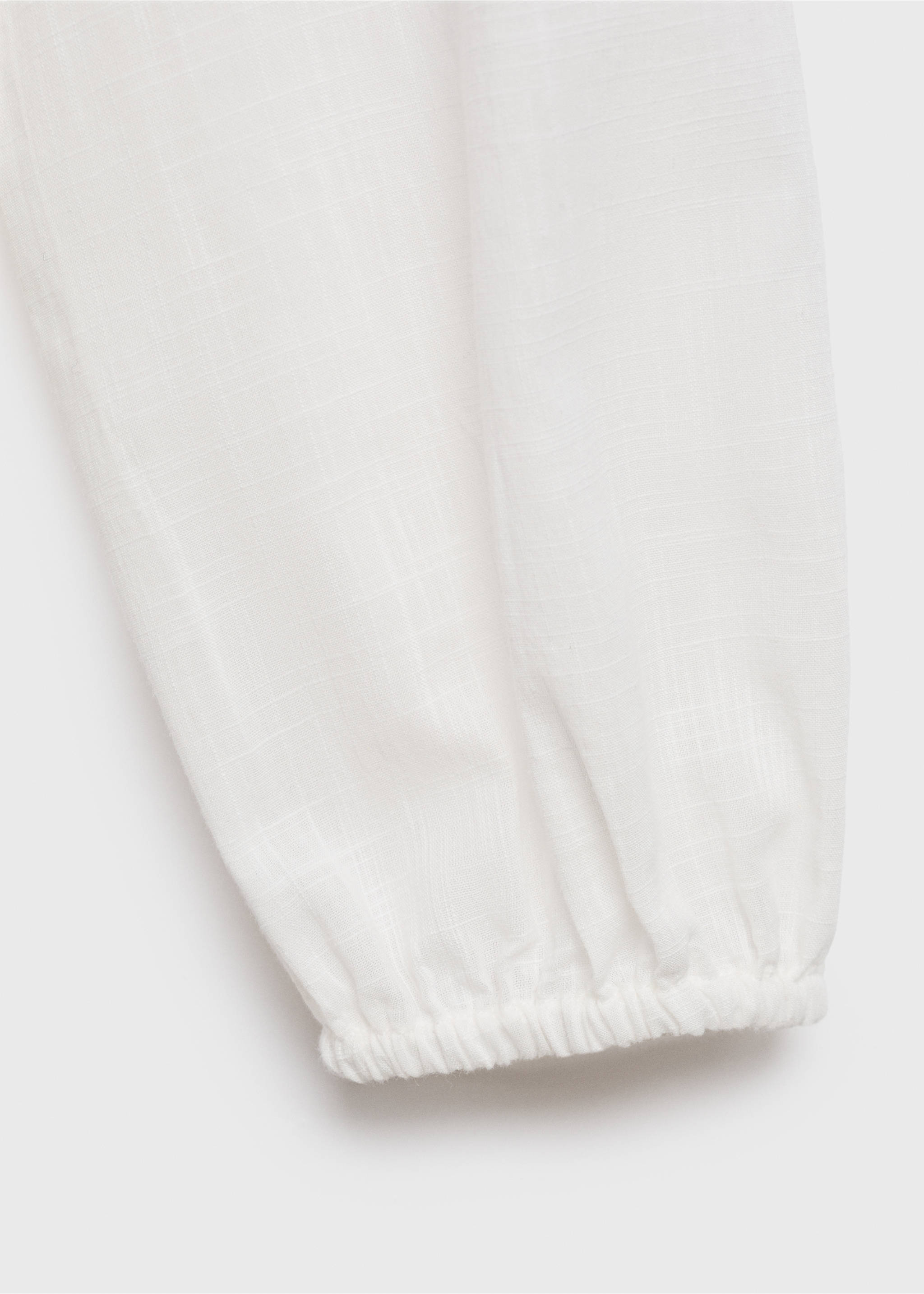 Cotton lace blouse - Details of the article 0, White. Ref: 17077126-00.